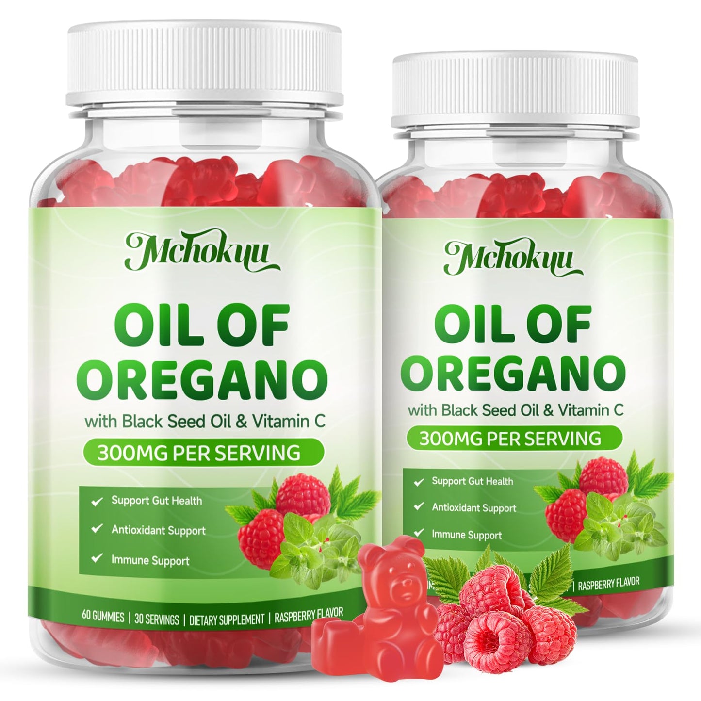 Mchokuu Oil of Oregano with Black Seed Oil Gummy 120 Count