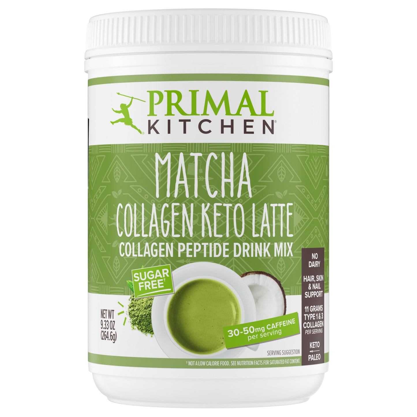 Primal Kitchen Matcha Collagen Keto Latte Powder, 9.33 Ounces
