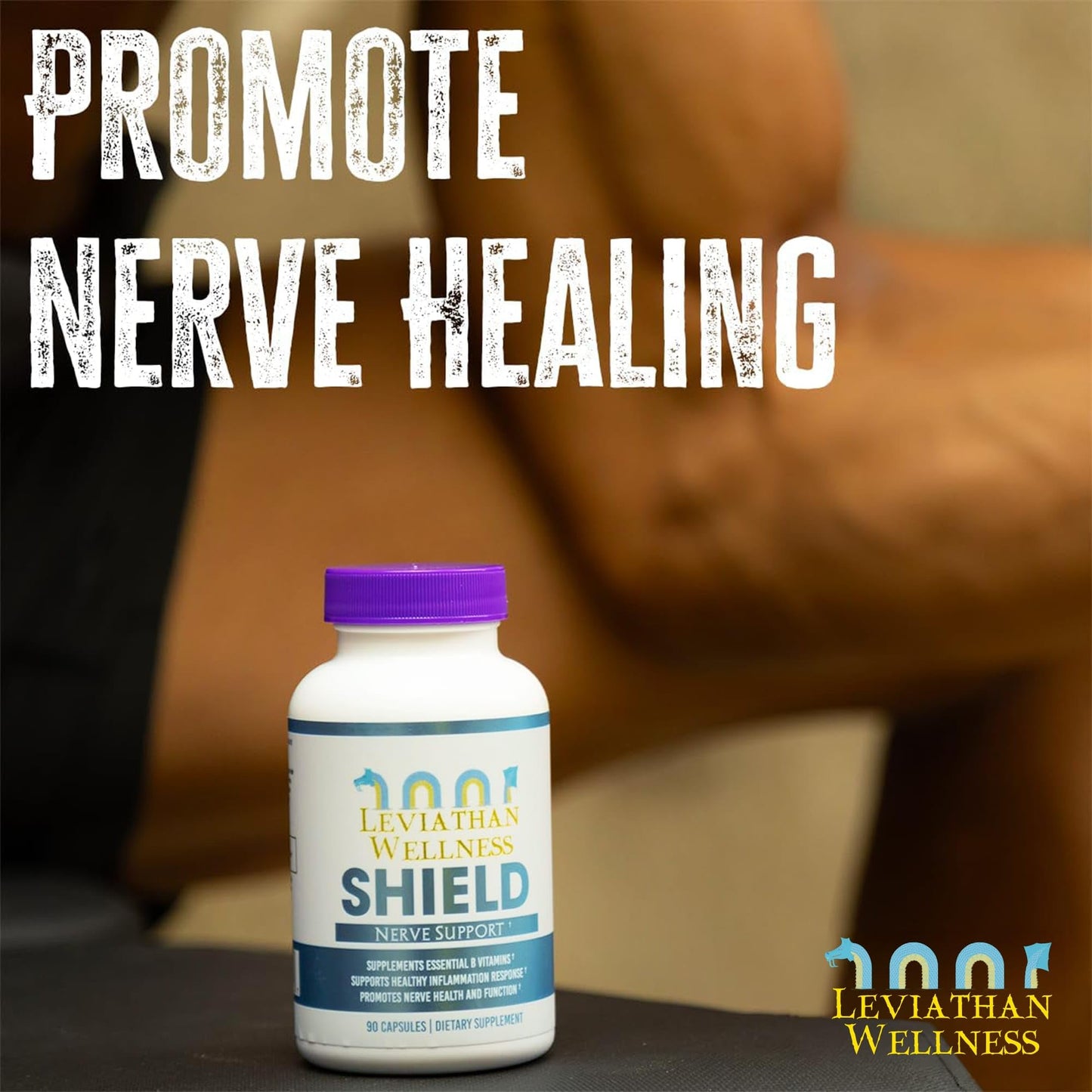 Leviathan Wellness Shield Nerve Health Support Capsules 90 Count