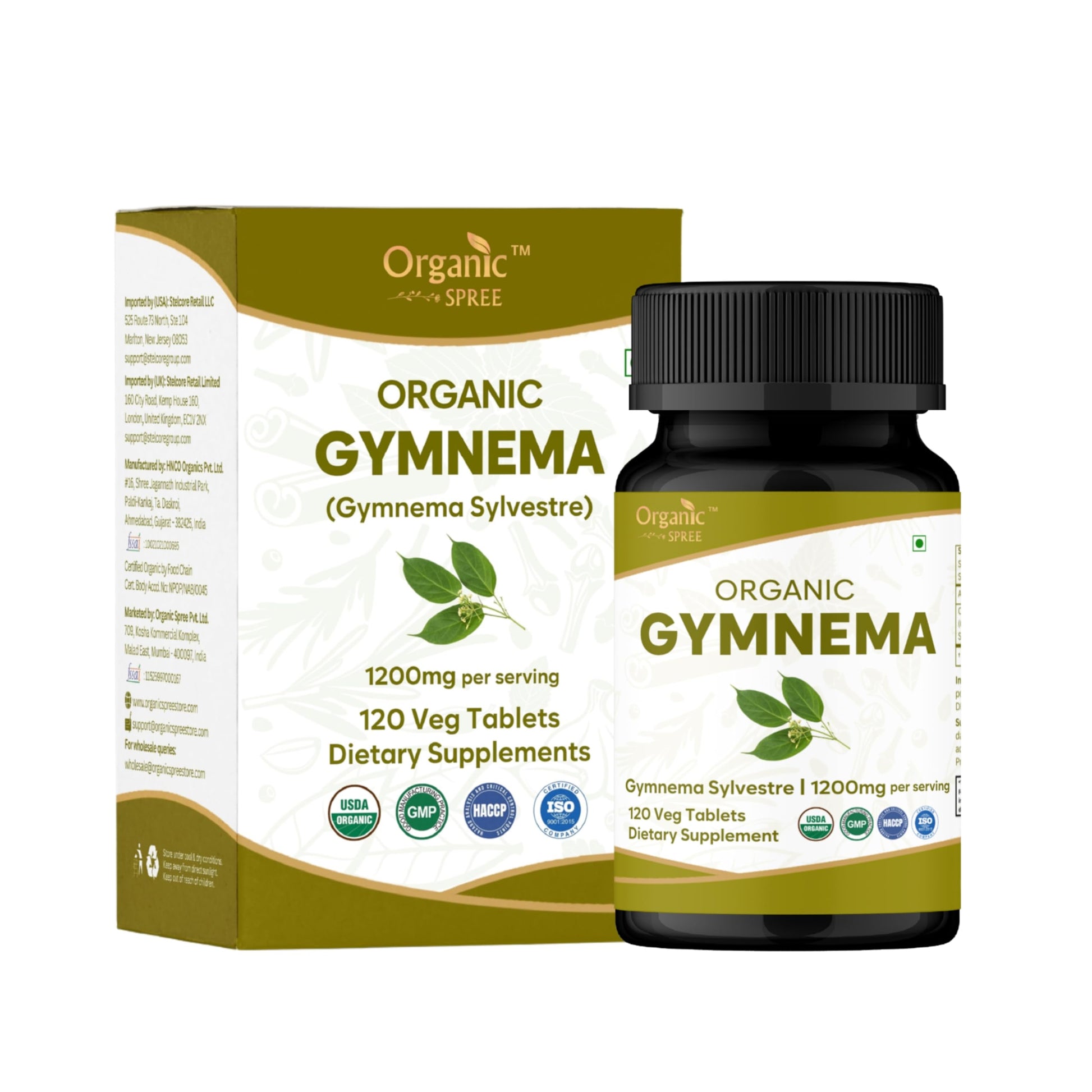 ORGANIC SPREE Gymnema Tablets, 120 Tablets