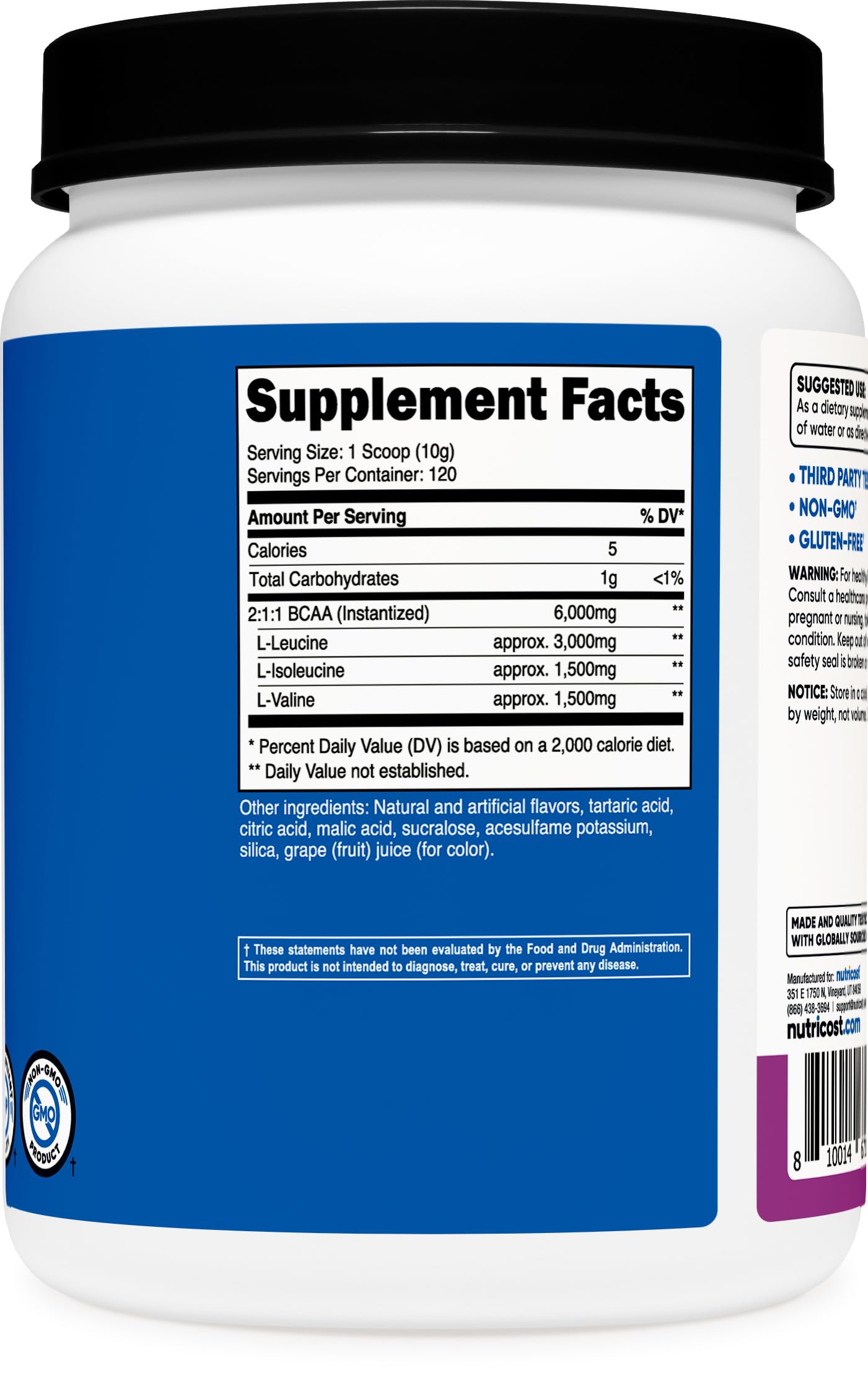 Nutricost BCAA Powder 1 Ounce (Pack of 1)