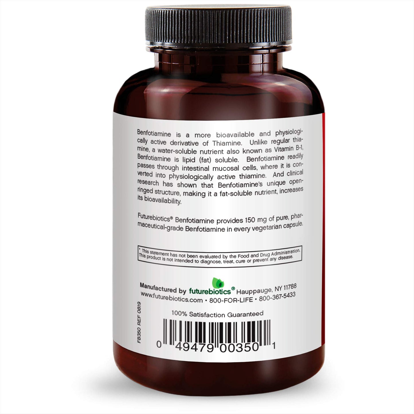 Futurebiotics Benfotiamine 150 mg Vegetarian Capsules, 120 Count