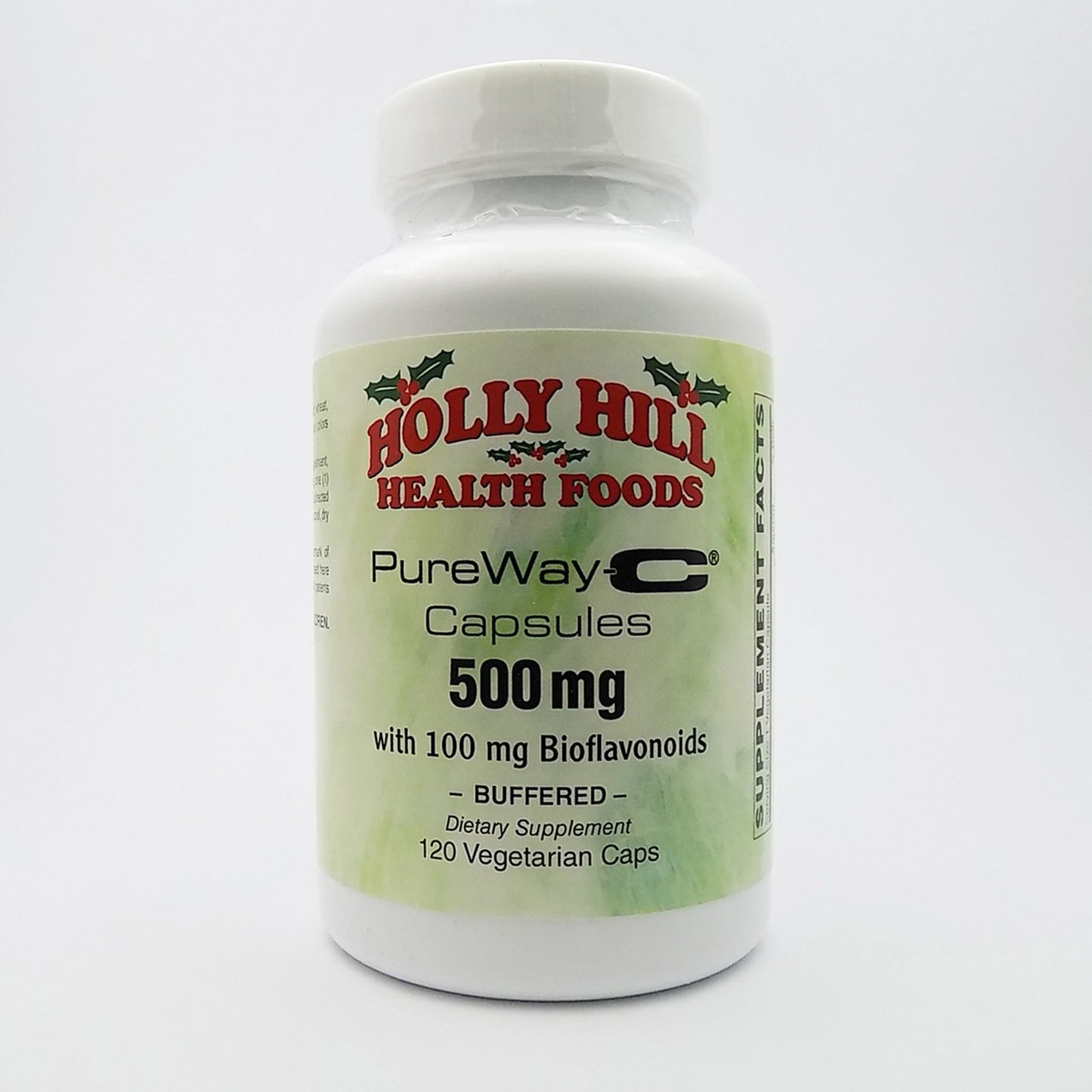 Holly Hill Health Foods PureWay-C 500 mg with 100 mg Bioflavonoids, Buffered Capsules, 120 Count