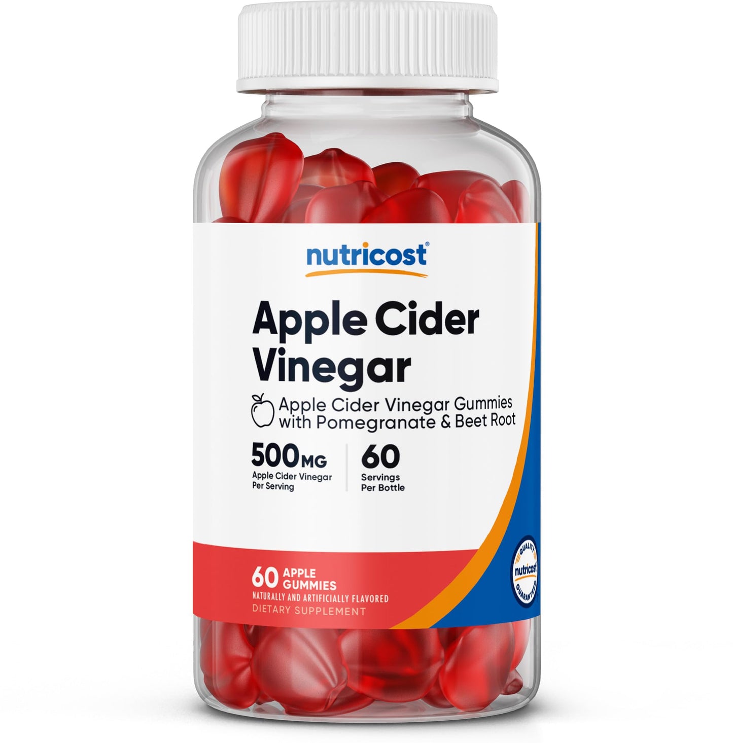 Nutricost Apple Cider Vinegar Gummies, 60 Count