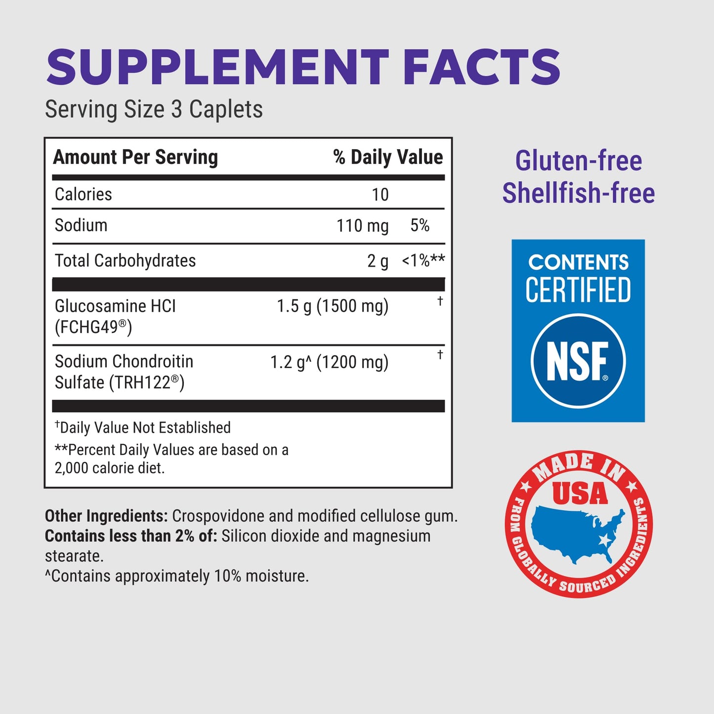 Nutramax Laboratories Cosamin DS Joint Health Supplement with Glucosamine & Chondroitin Caplets, 150 Caplets