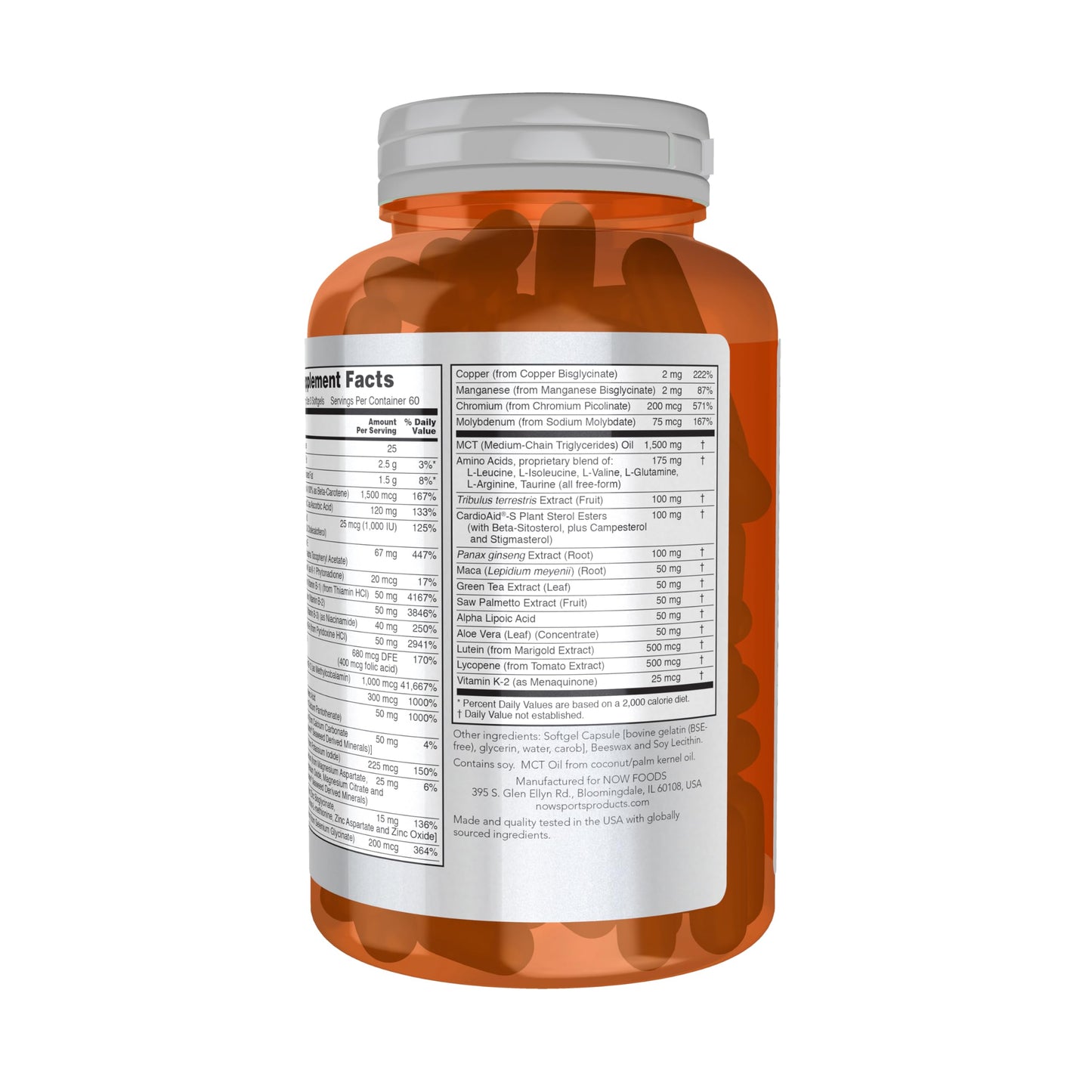 NOW Foods Men's Extreme Sports Multi Softgels, 180 Count