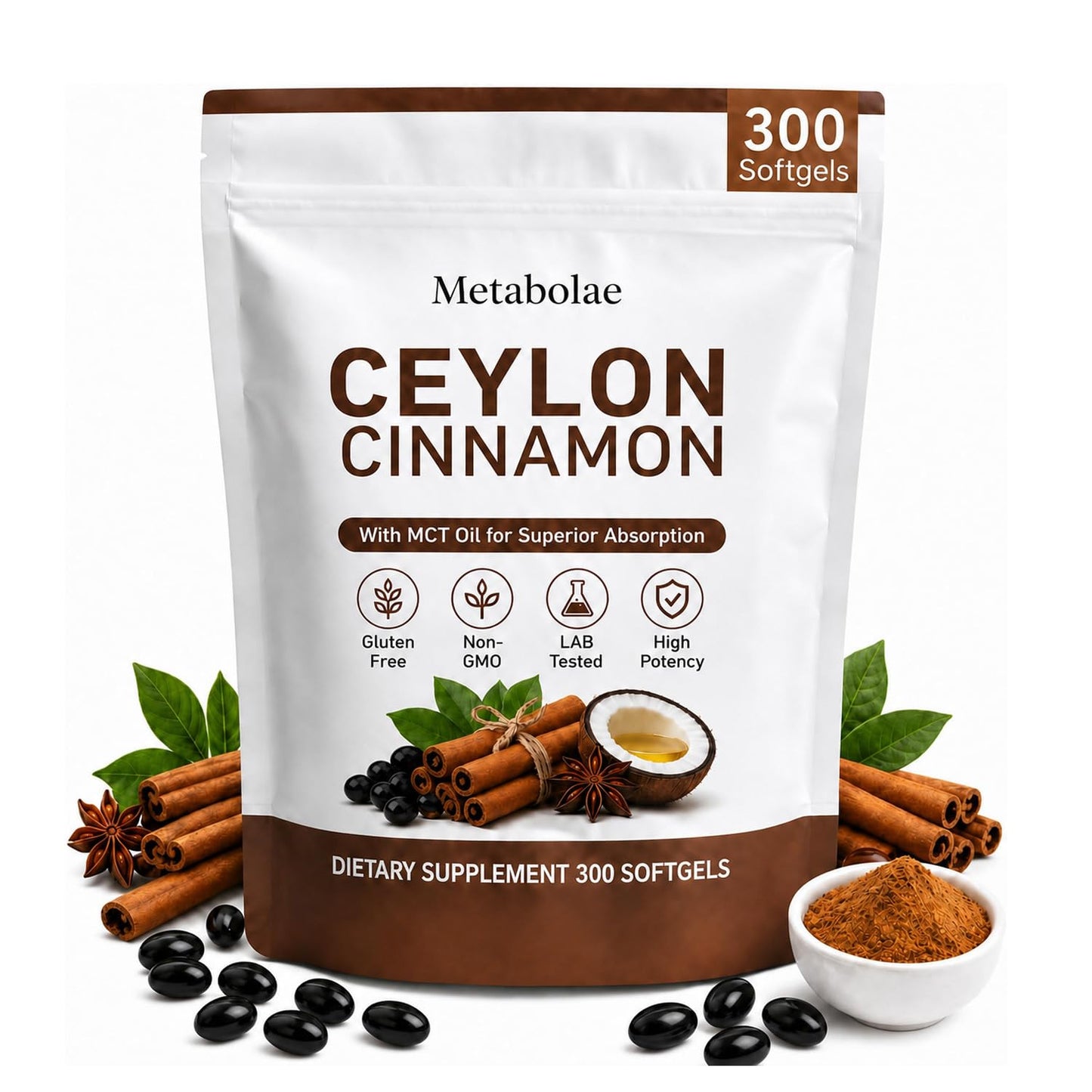 OIMTUE Metabolae Ceylon Cinnamon Softgels 300