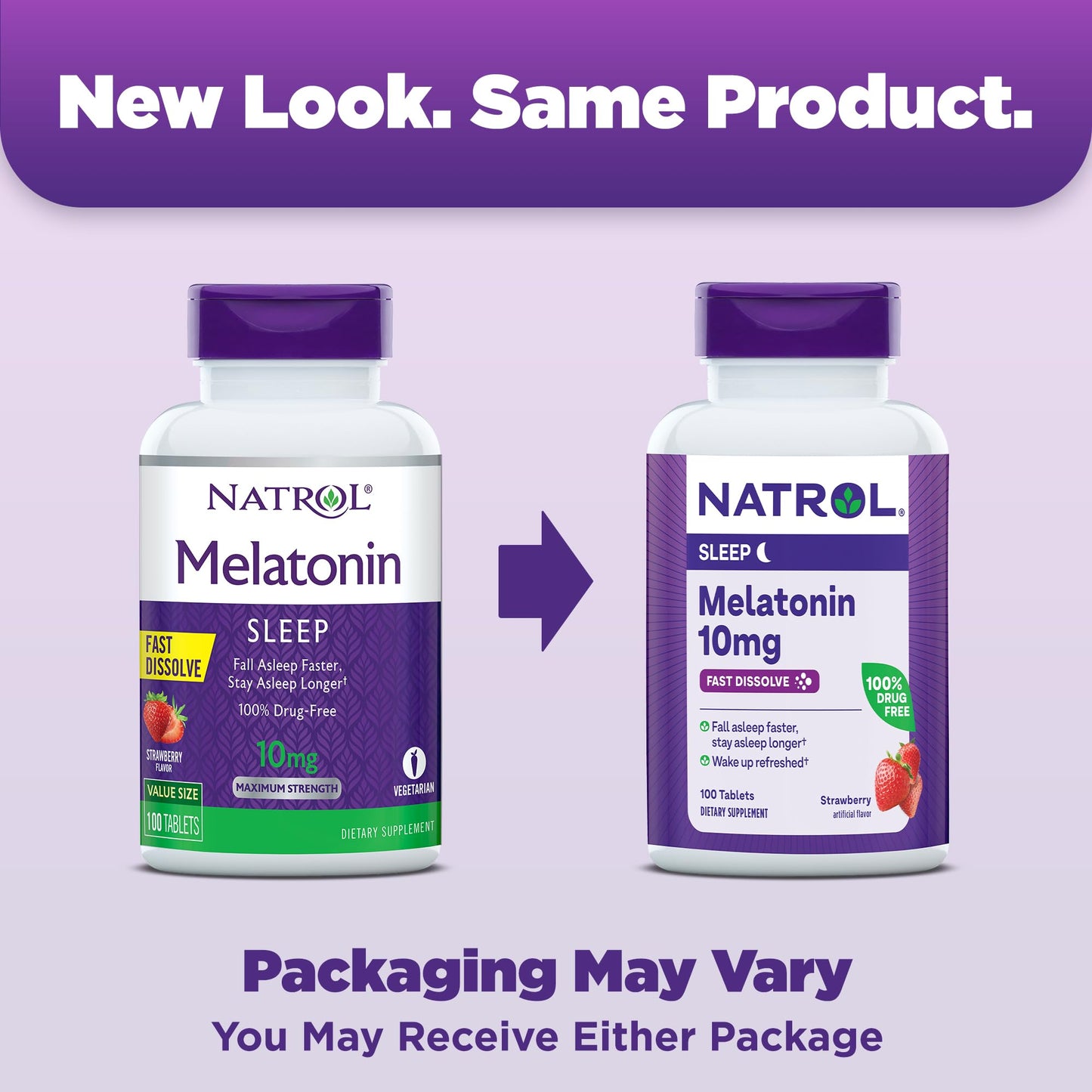Natrol Melatonin 10mg Strawberry Fast Dissolve Tablets, 160 Count
