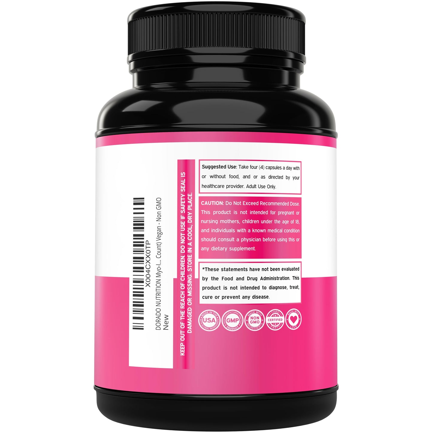 DORADO NUTRITION Myo-Inositol & D-Chiro Inositol Supplement for Women, 120 Capsules