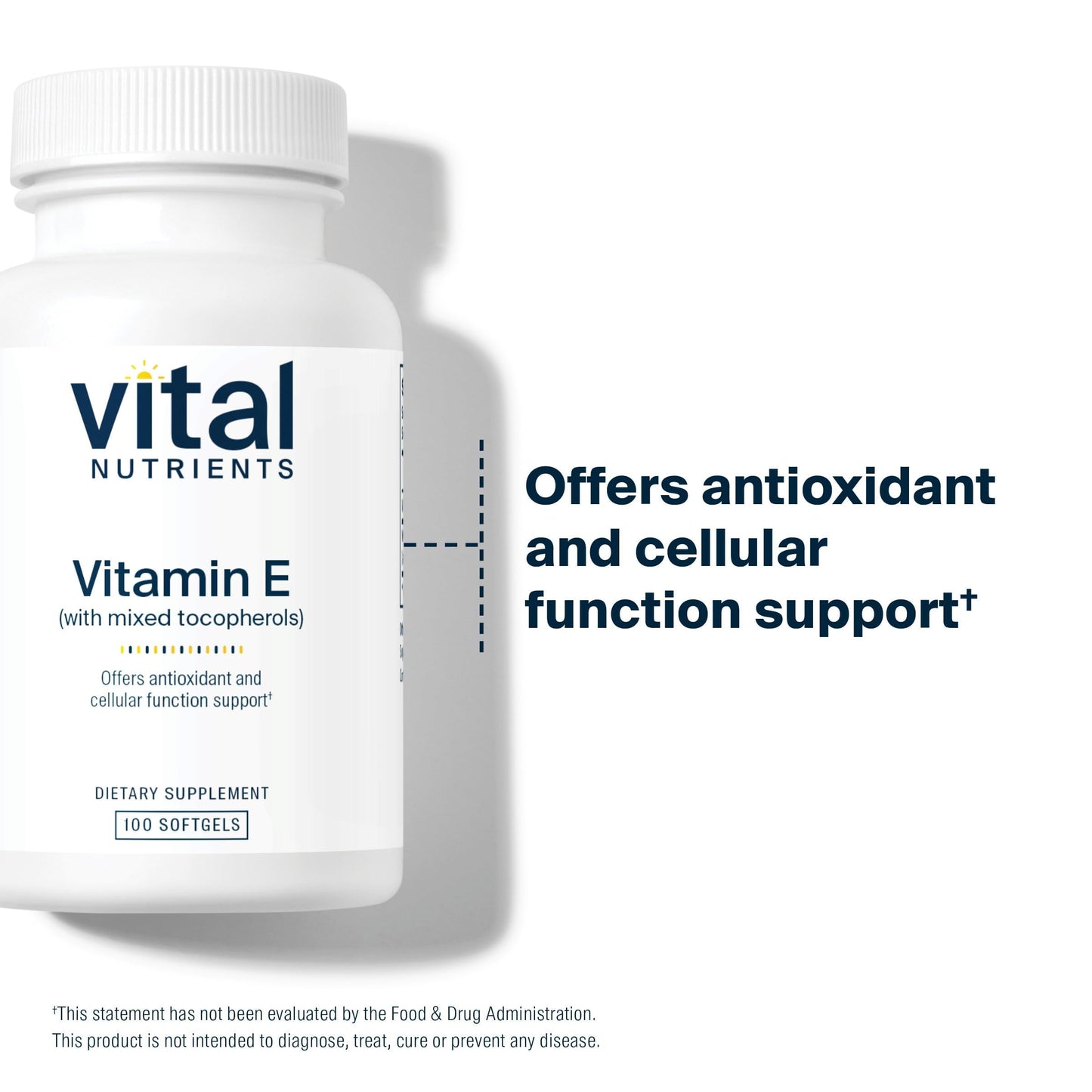 Vital Nutrients Vitamin E with Mixed Tocopherols Softgels 100