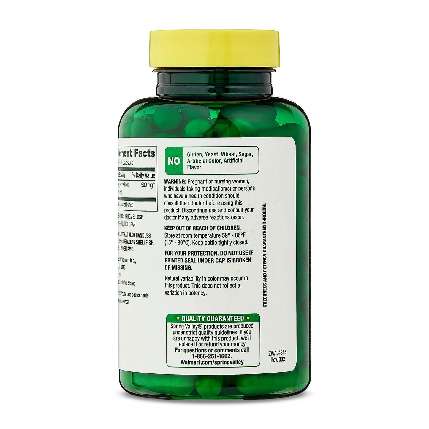 SUREFECT Ashwagandha Root Powder 500 mg Capsules, 60 Count