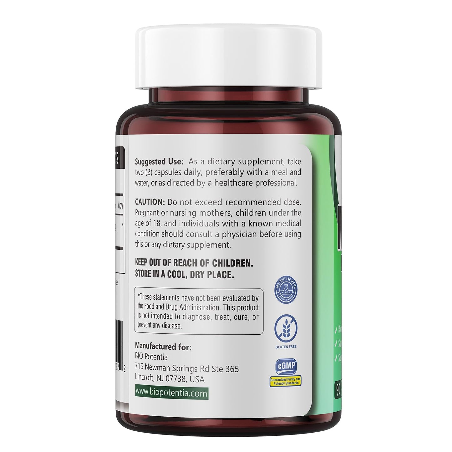 BIO POTENTIA Moringa Capsules 1000 mg, 90 Capsules