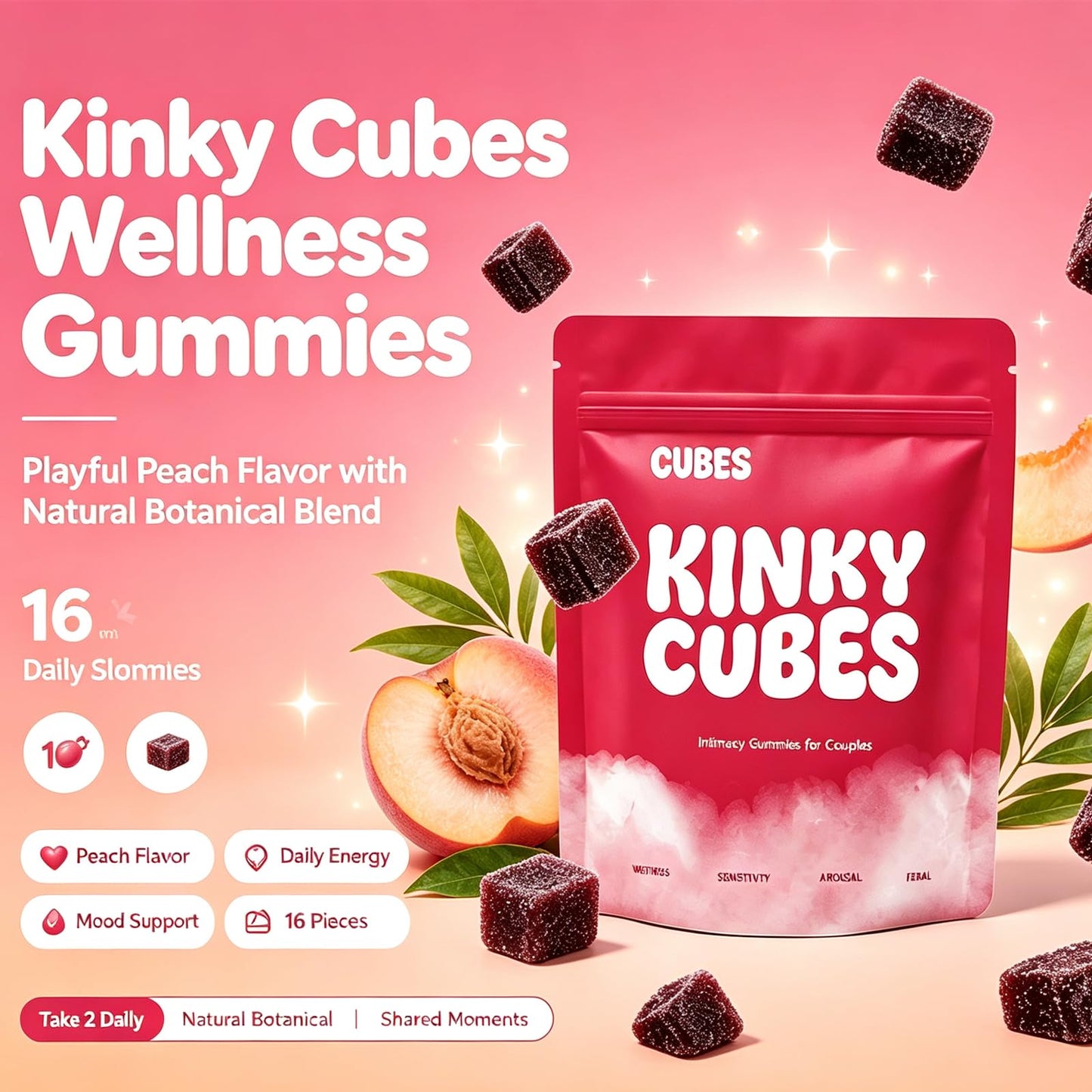 Ella Ola Kids Kinky Cubes Gummies 16 Count