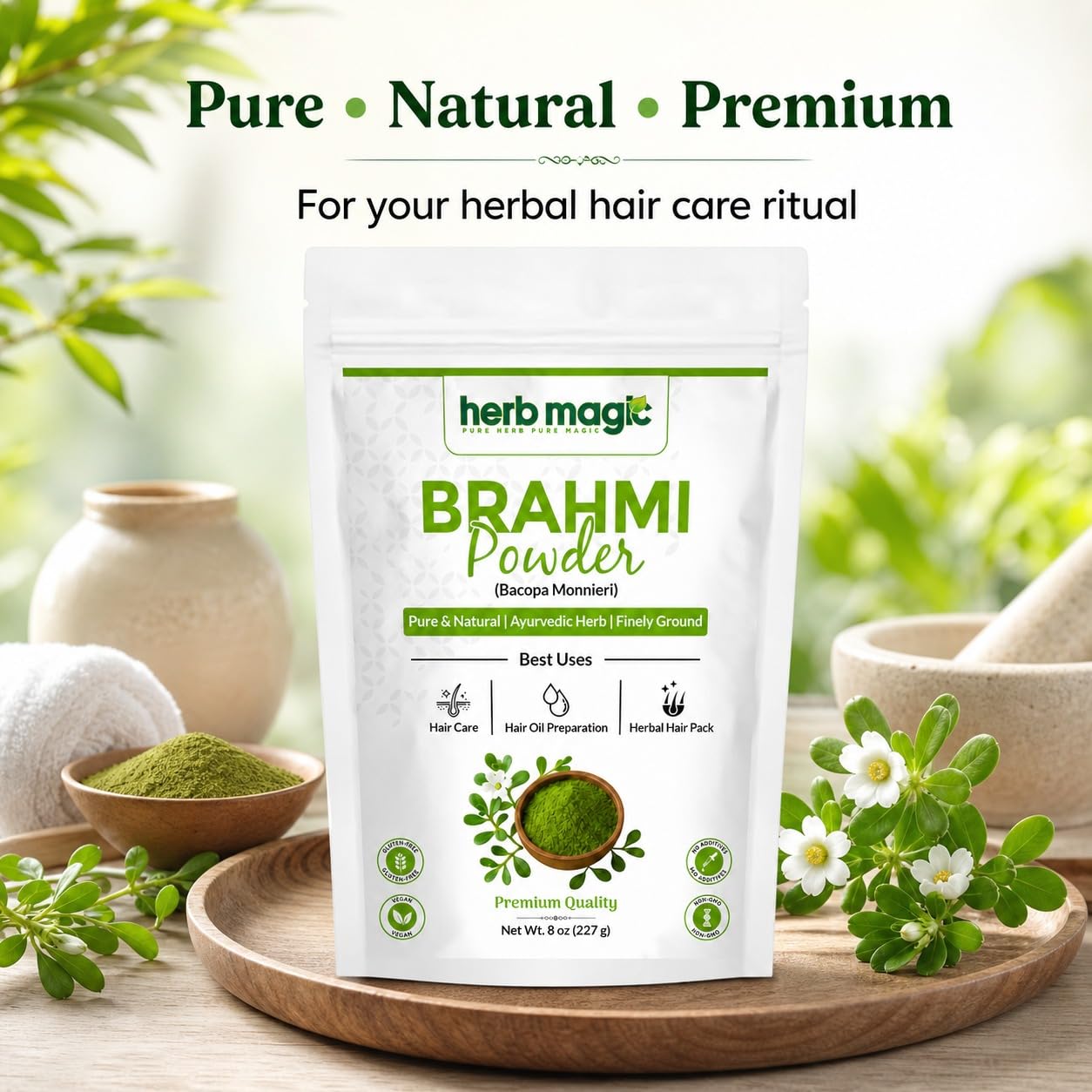 Herb Magic Brahmi Powder 8 oz (227 g)