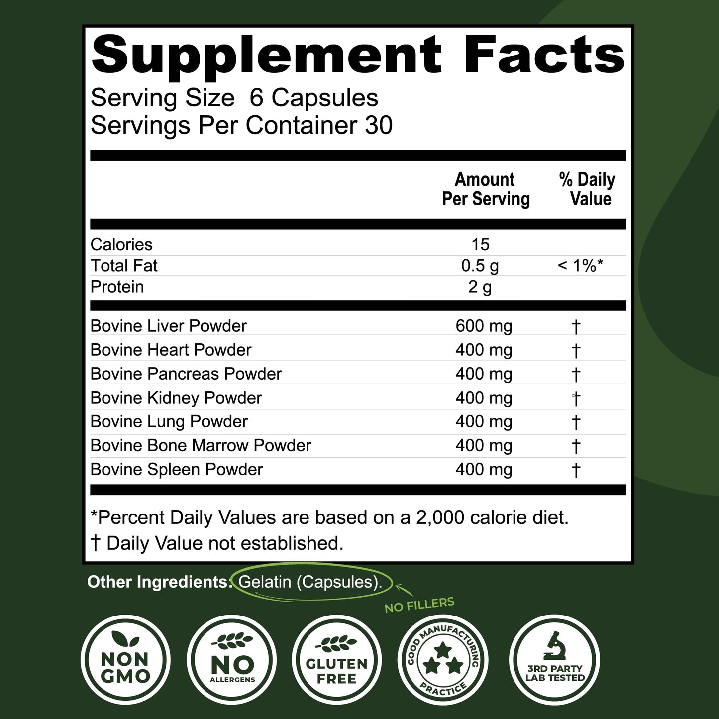 Left Coast Performance Beef Organ Supplement Capsules 180 Count, 7-Organ Complex from New Zealand, Grass Fed, Non-GMO, No Fillers, Hormone & Antibiotic Free, Carnivore Diet