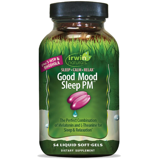 Irwin Naturals Melatonin Plus 5-HTP & Rhodiola Soft-Gels 54 Count