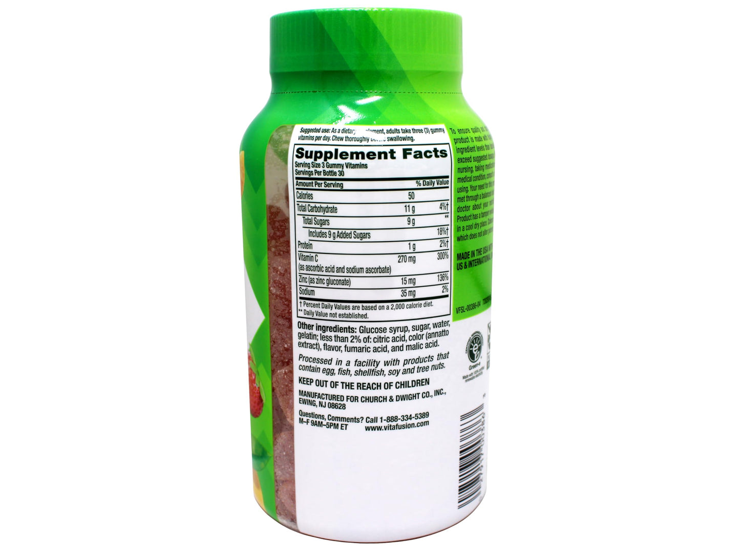 GLPwell Vitafusion Power Zinc Gummy Vitamin Gummies 180 Count