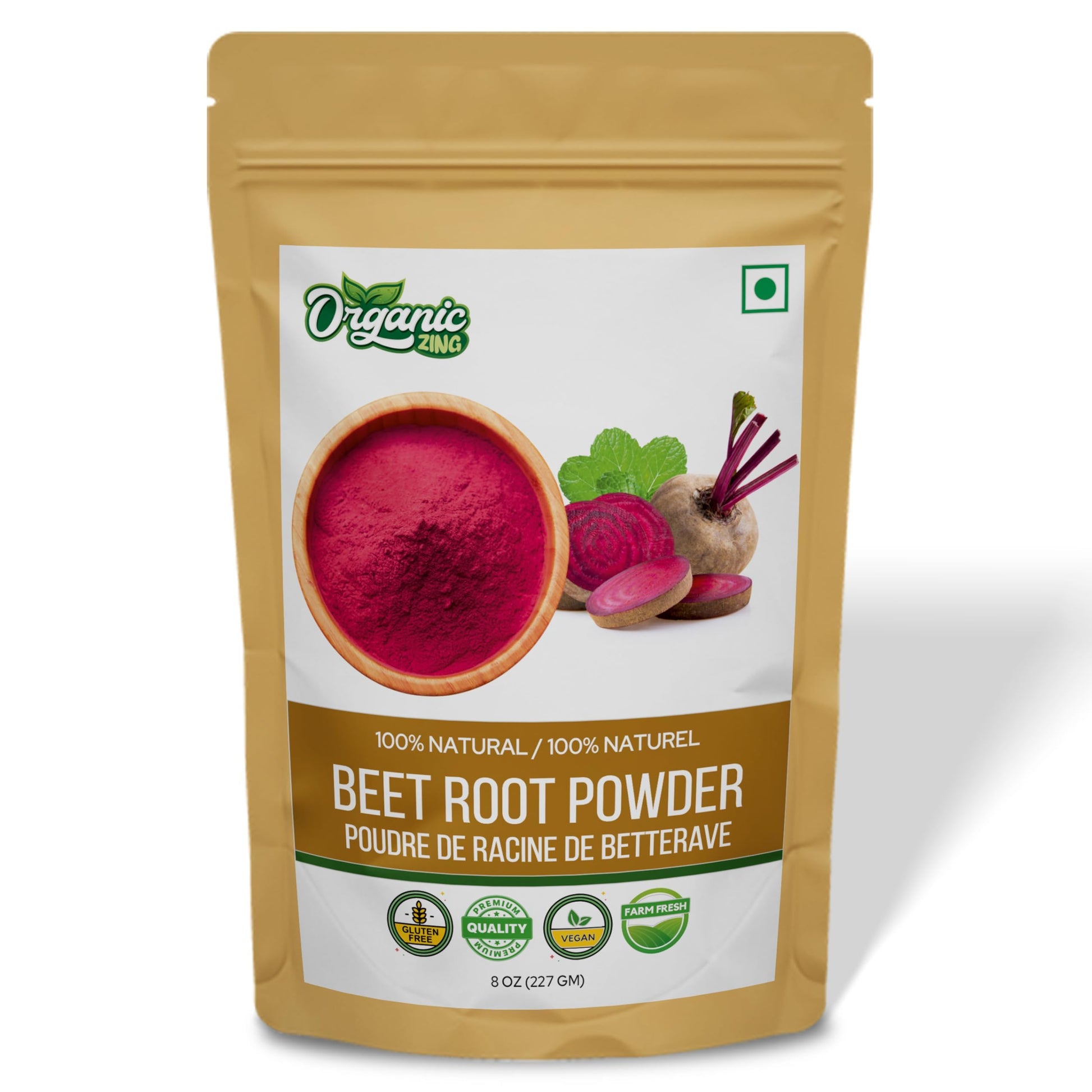 ORGANIC ZING Organic Beetroot Powder 8 oz