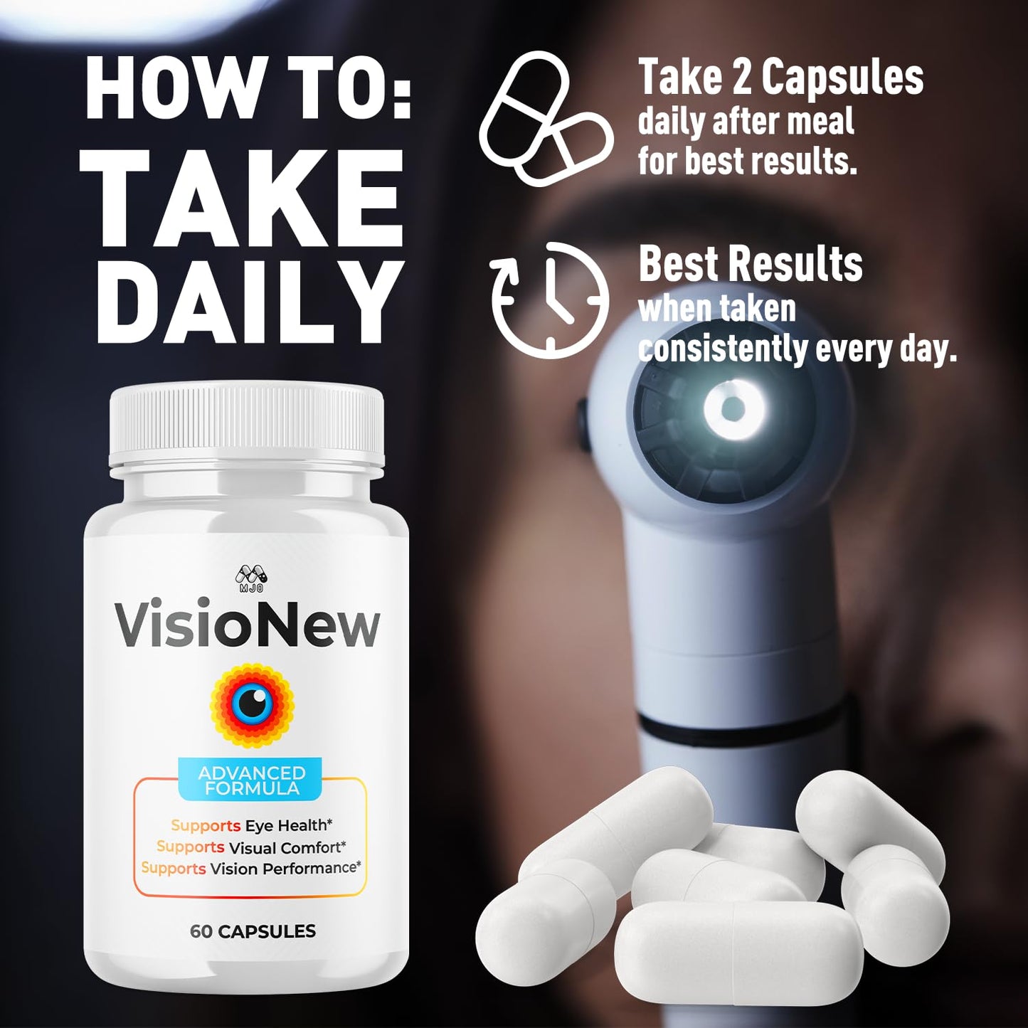 MJO VisioNew Vision Support Capsules, 120 Capsules