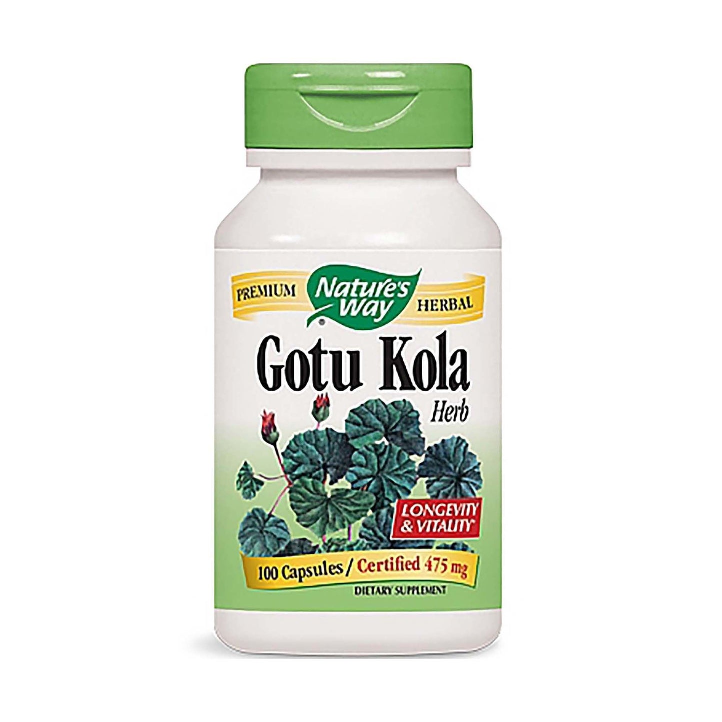Nature's Way Gotu Kola Herb Vegetarian Capsule, 100 Capsules