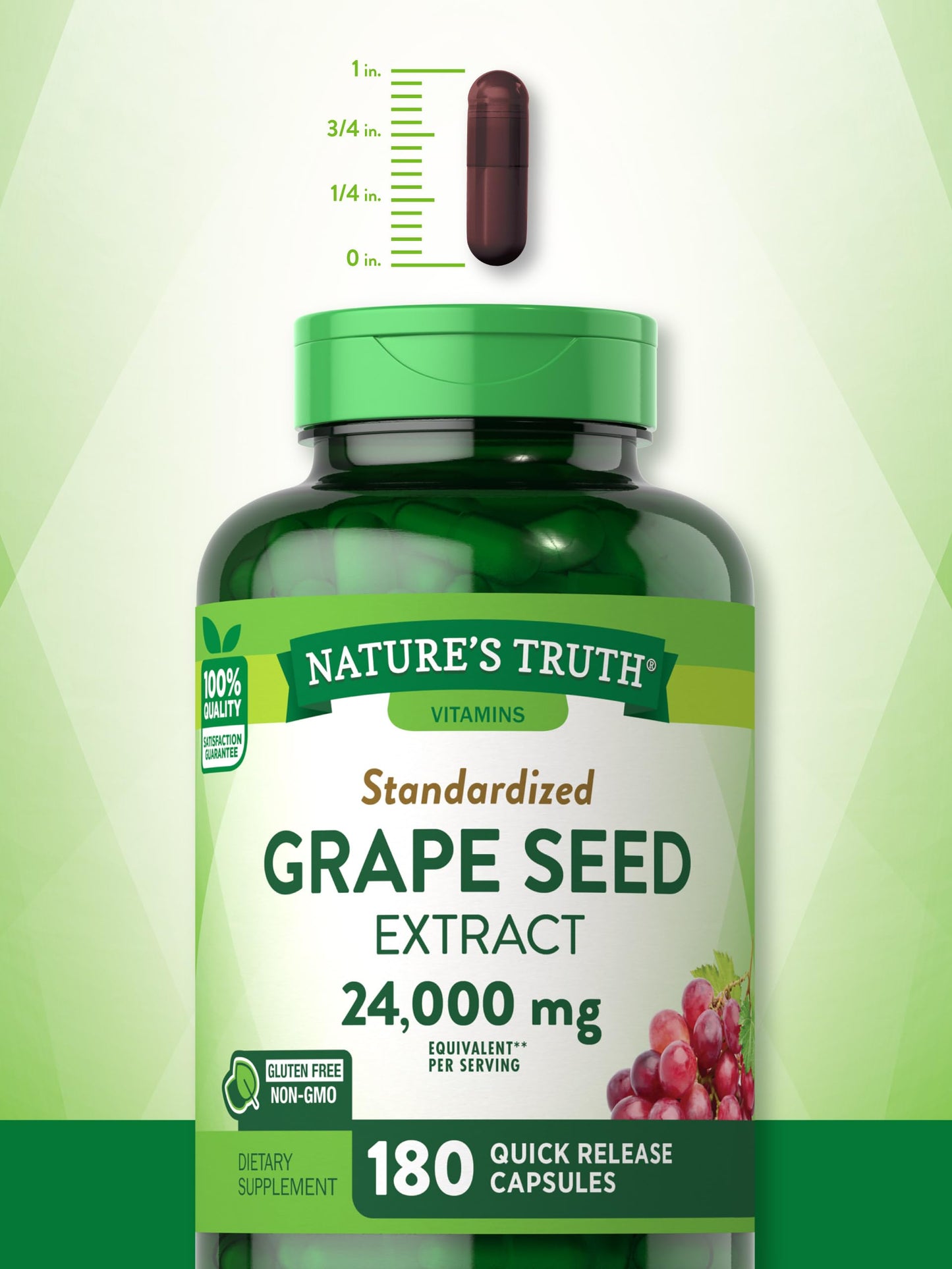 Nature's Truth Grape Seed Extract Capsule 180 Count
