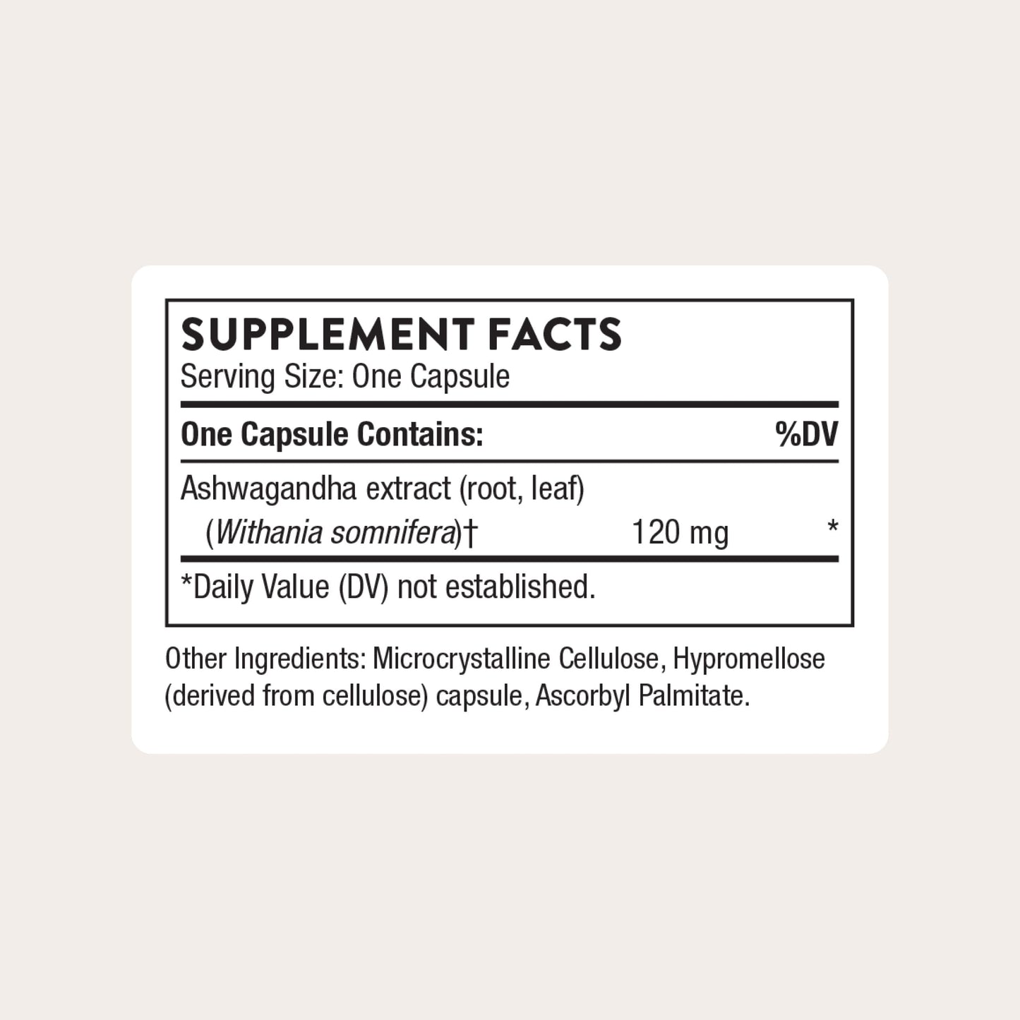 THORNE Ashwagandha, Highly Concentrated Shoden Extract, 30 Capsules