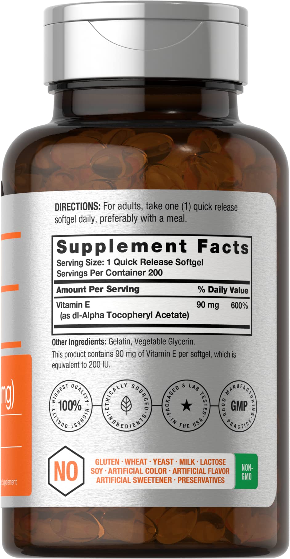 Horbäach Vitamin E Softgel 200 Count
