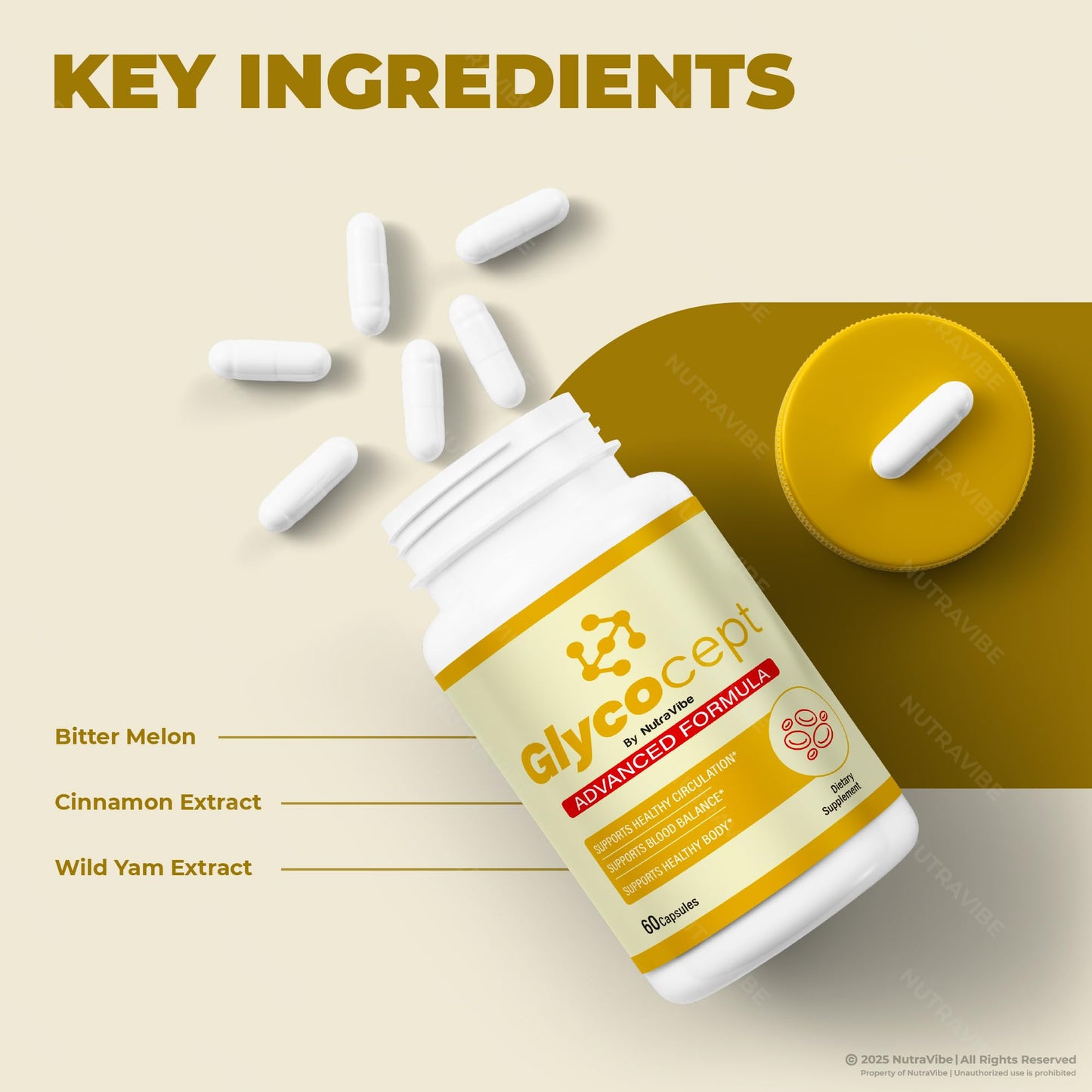 NutraVibe GlycoCept Capsule 120 Count