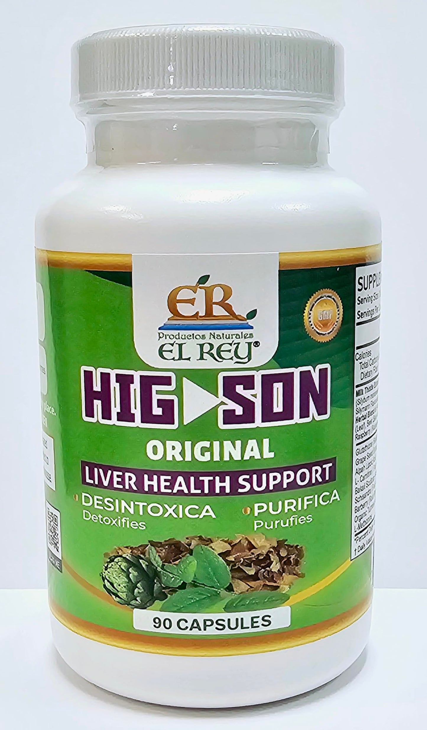 Productos Naturales El Rey Liver Extracts Caplets 90 Count
