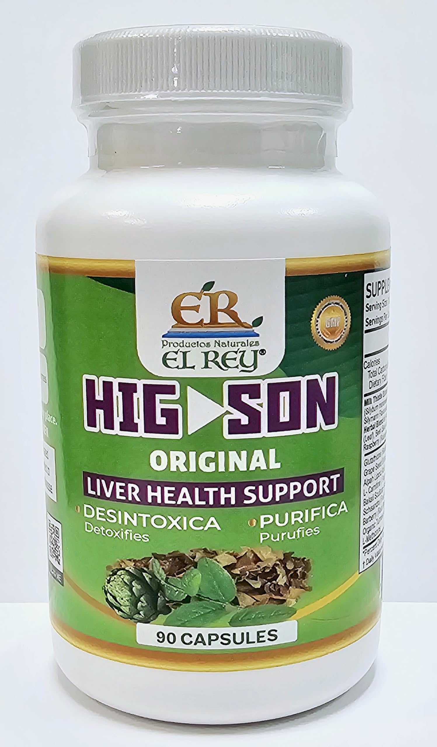 Productos Naturales El Rey Liver Extracts Caplets 90 Count