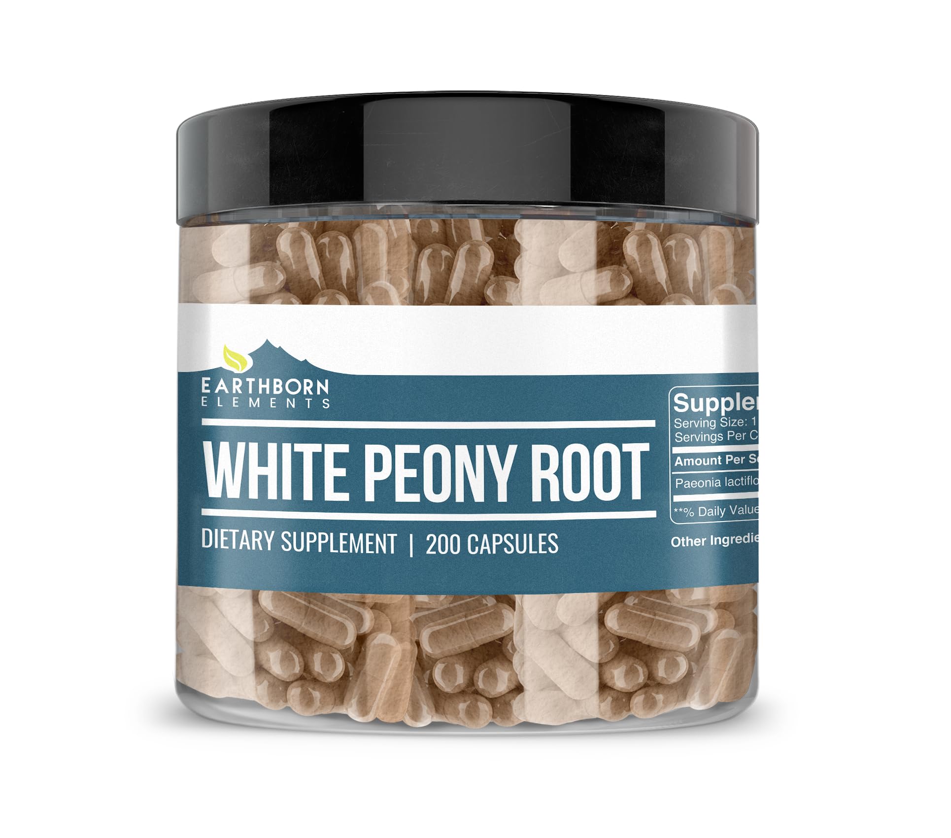 Earthborn Elements White Peony Root Capsules 200 Capsules