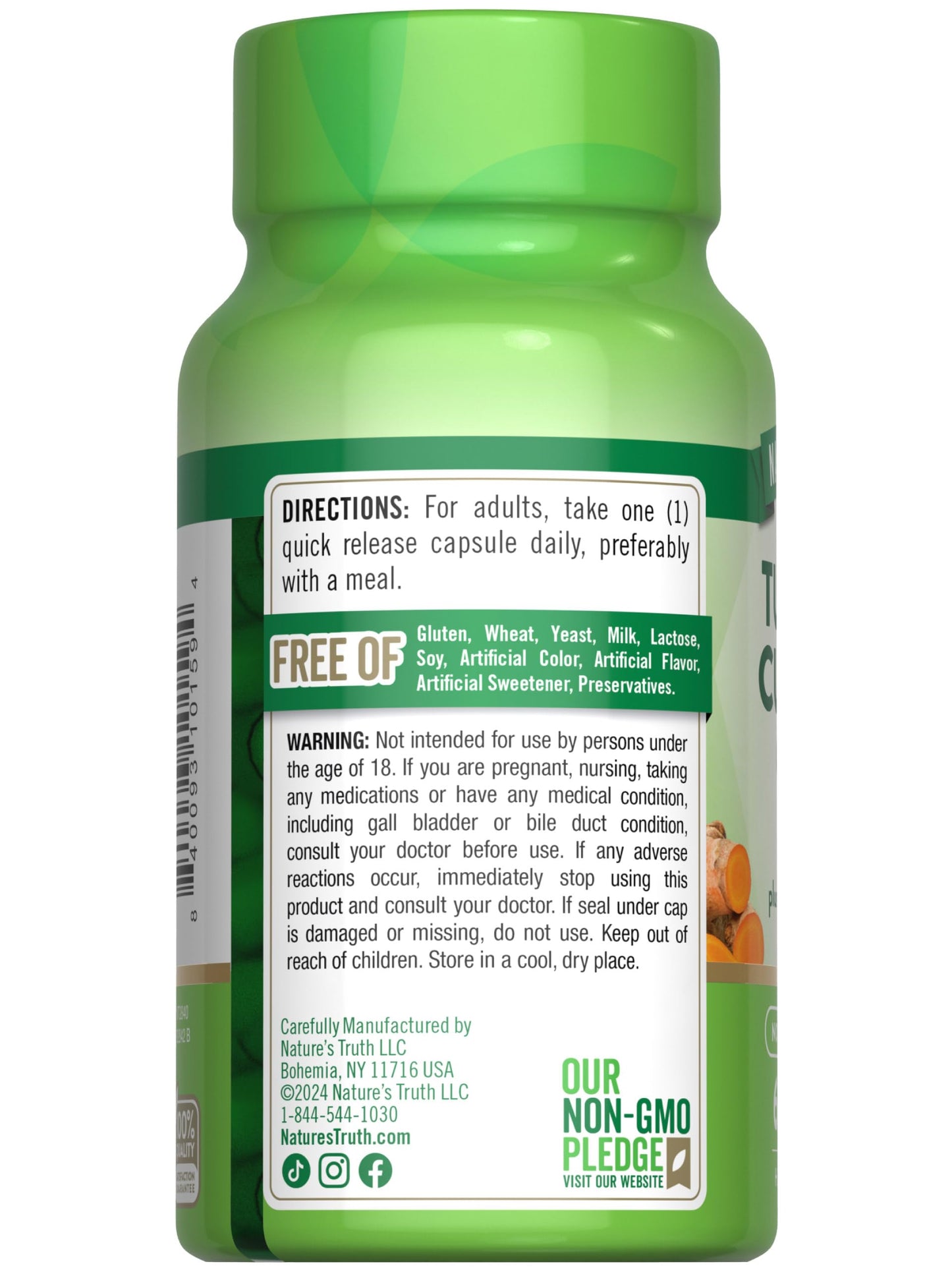 Nature's Truth Turmeric Curcumin with Black Pepper Extract Capsules, 60 Count