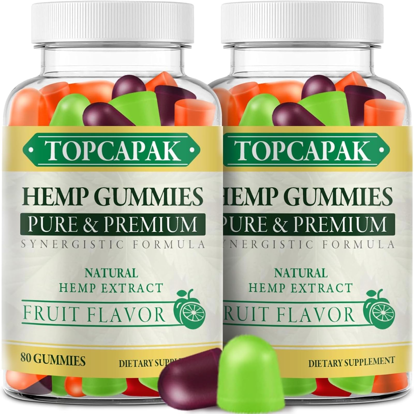 TOPCAPAK Hemp Gummies for Sleep, Pain, Anxiety - Advanced Extra Strength Supplement with High Potency Pure Hemp Oil Extract, 160 Gummies