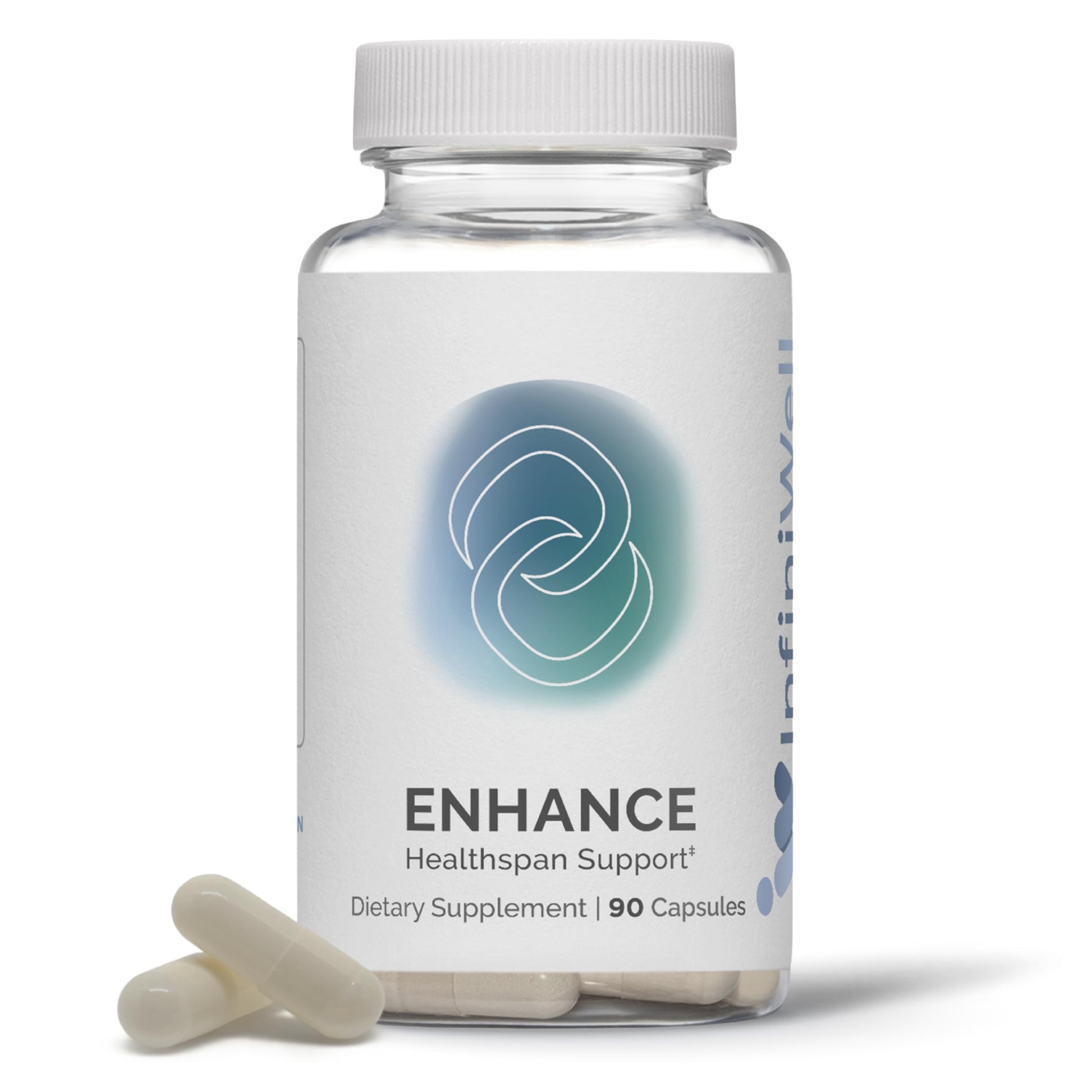 InfiniWell Enhance Healthy Aging, Longevity Supplement with Trimethylglycine (TMG) - Encourage Cellular Renewal & Mitochondrial Health - Help Promote Healthspan & Epigenetic Aging, 90 Capsules