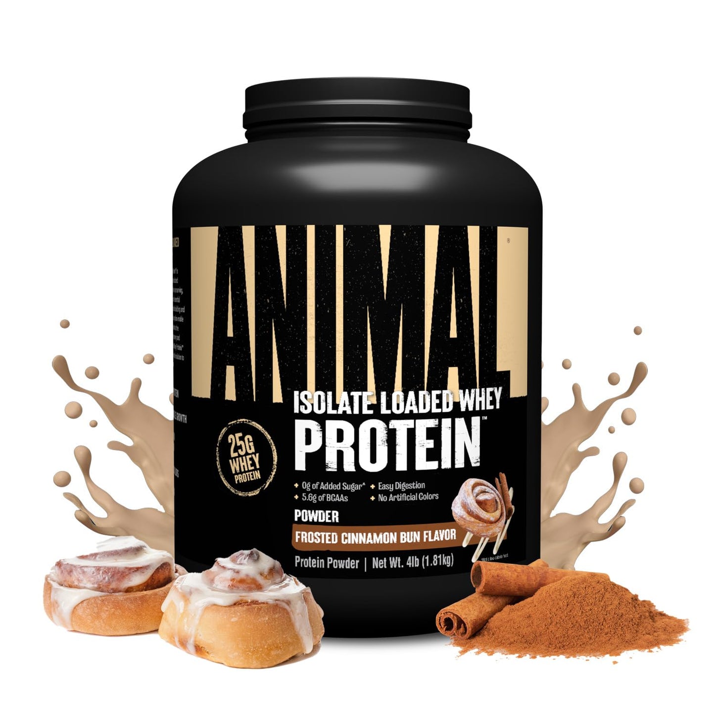 Animal Whey Isolate Protein Powder - Frosted Cinnamon Bun 64 Servings