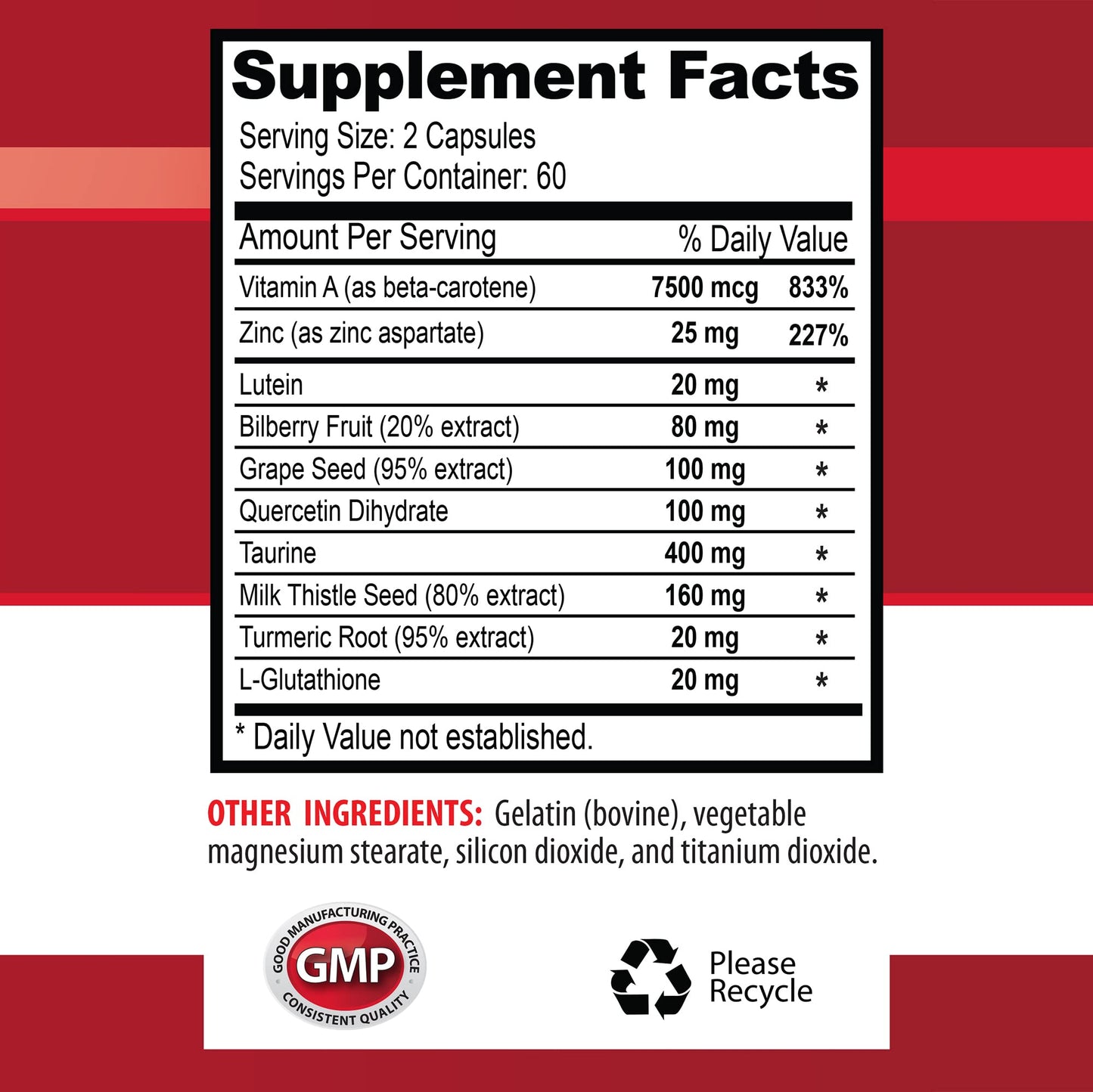 Health Solution Prime Eye Care Vitamins - Maximum Vision Support, 120 Capsules