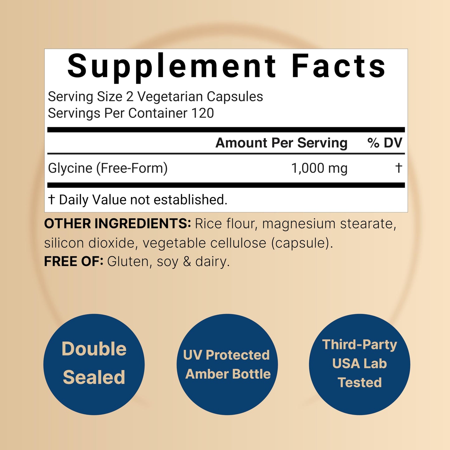 NatureBell Glycine 1000 mg Per Serving Capsule, 240 Count