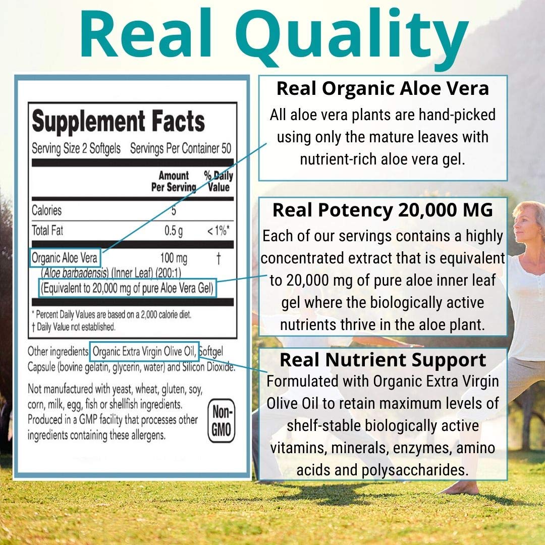 NutriWorth Aloe Vera Supplement Softgels 100