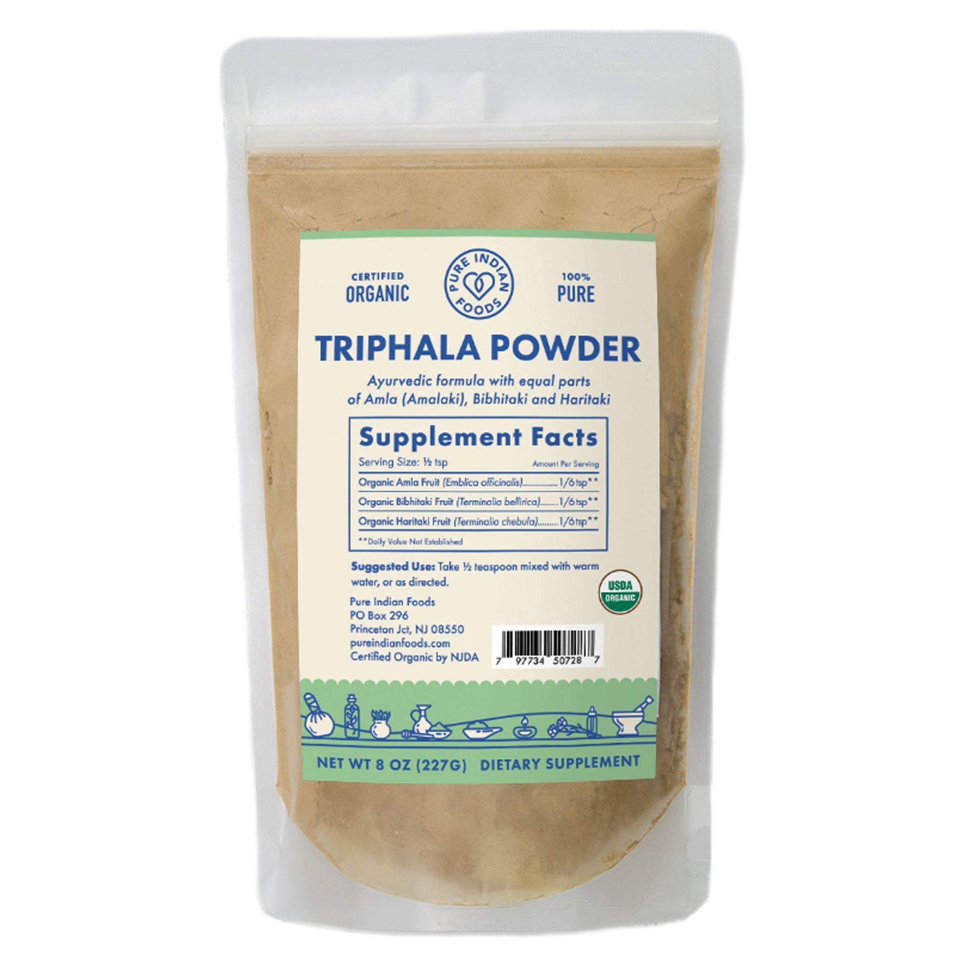 Pure Indian Foods Triphala Powder 8 oz