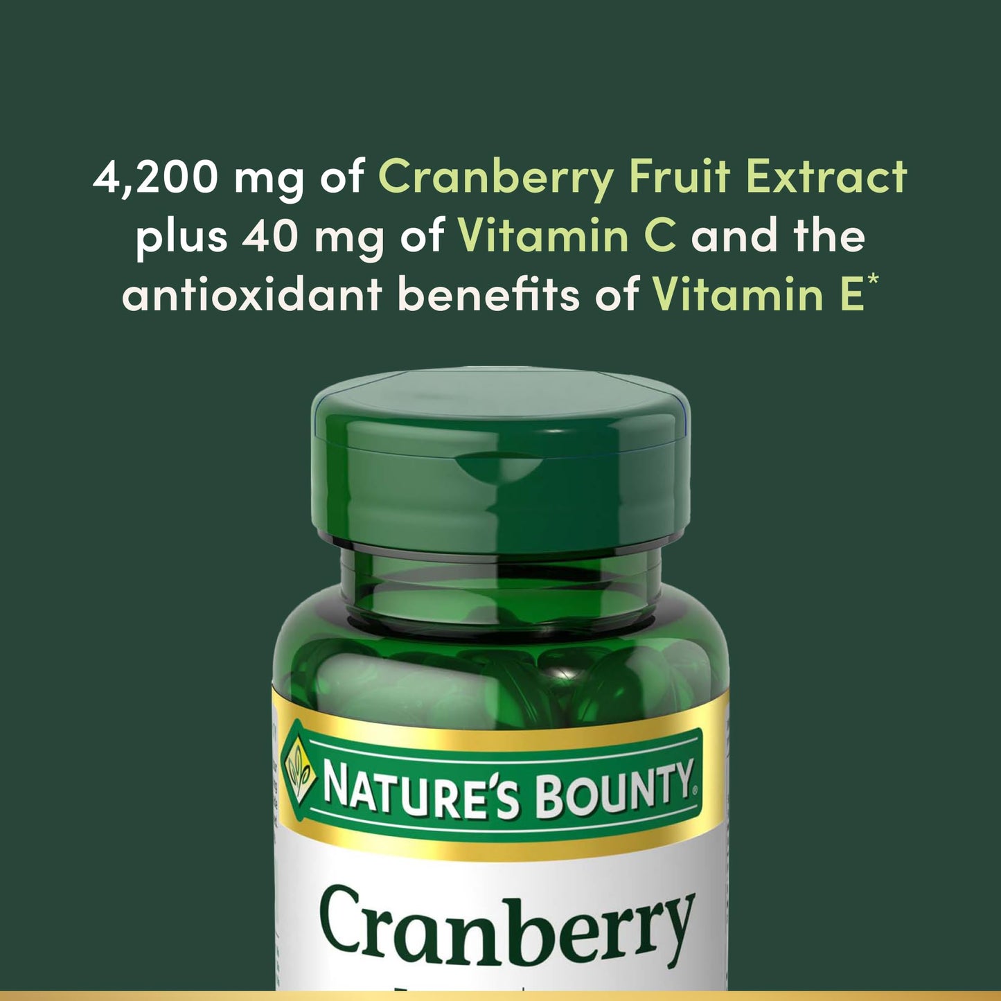 Nature's Bounty Cranberry Pills for Women Urinary Tract Health Softgel 240