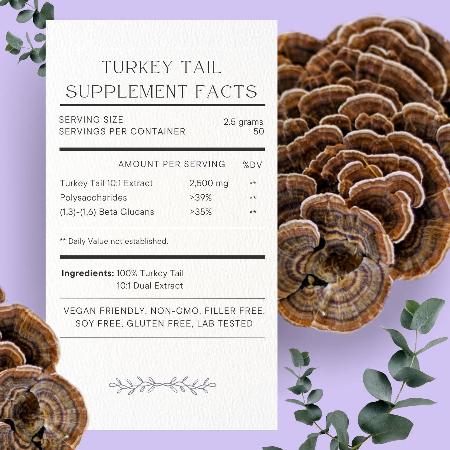 MÓGU MUSHROOMS Defense Organic Turkey Tail Mushroom Powder, 4.4 oz