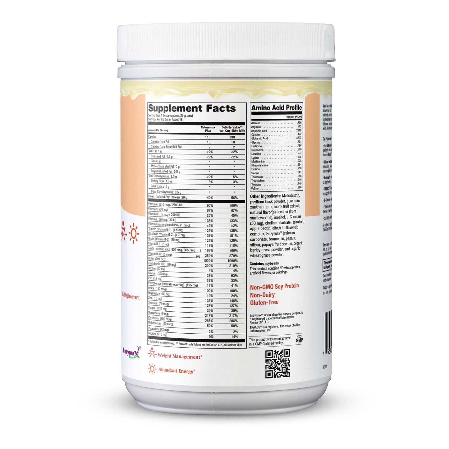 Maxi Health NatureMax Plus Soy Protein Powder Vanilla, 16 oz
