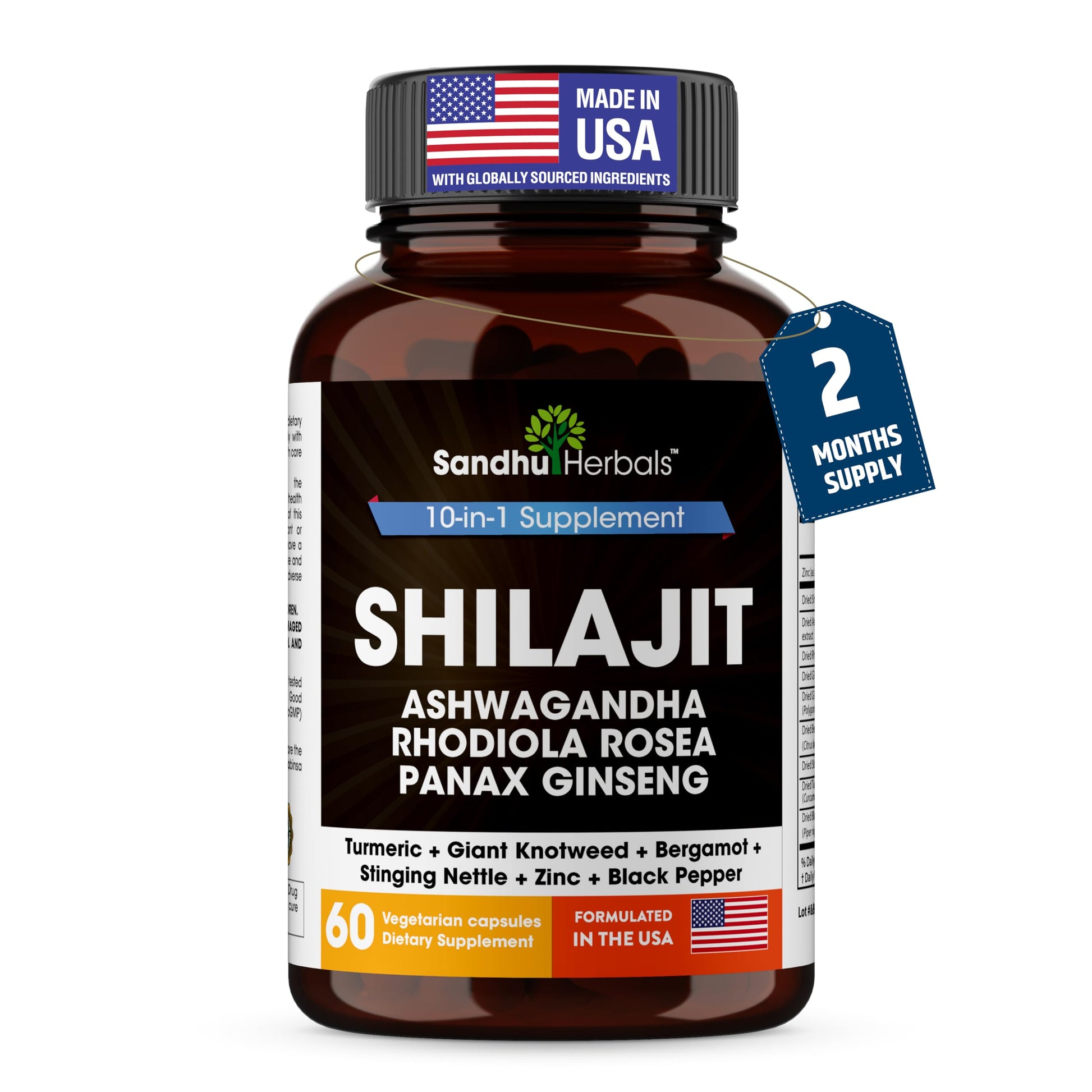 SANDHUHERBALS Shilajit Capsule 60 Count