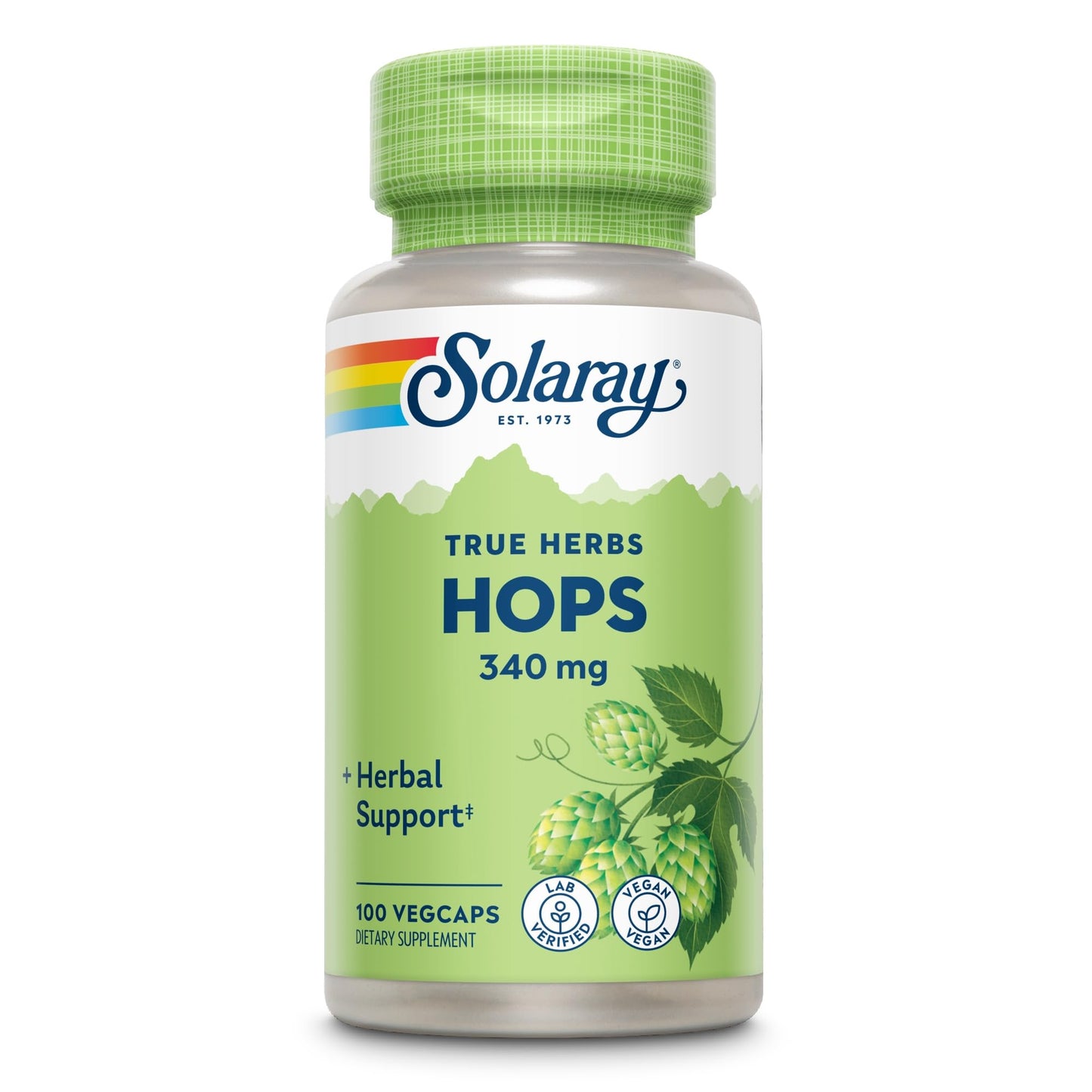 SOLARAY Hops Cone Capsule, 100 Count