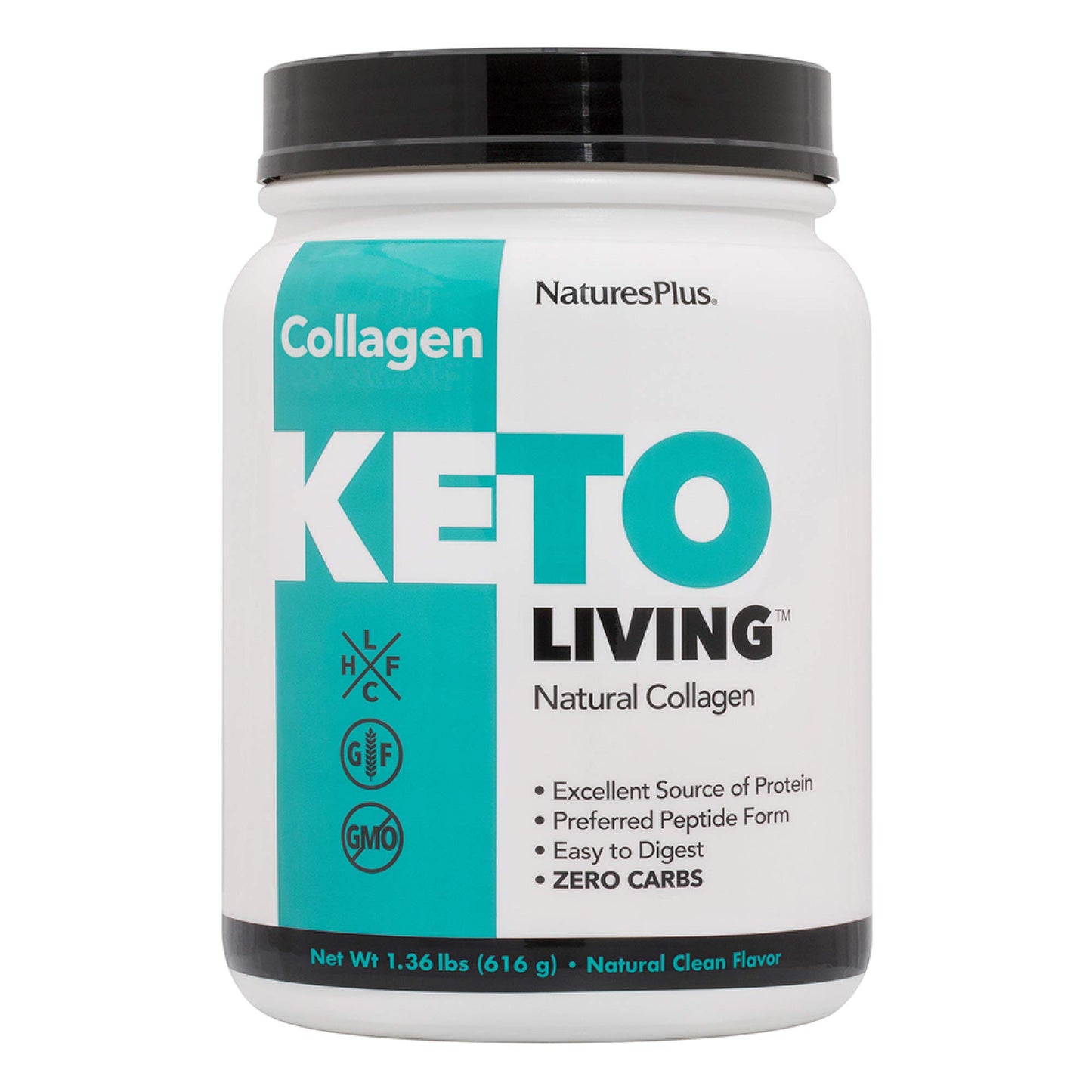 NaturesPlus KetoLiving Natural Collagen Powder, Unflavored, 21.76 oz