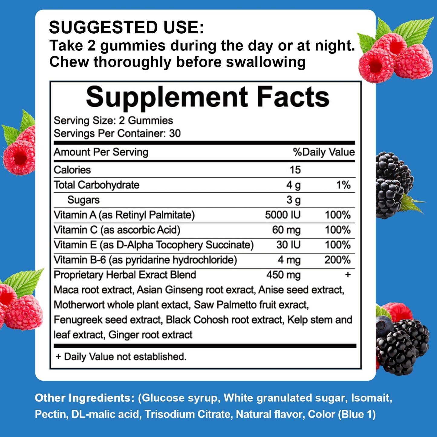 NutraNourish Booty Support Gummies for Women, Maca & Fenugreek Herbal Curve Supplement, Berry Flavor, 120 Count