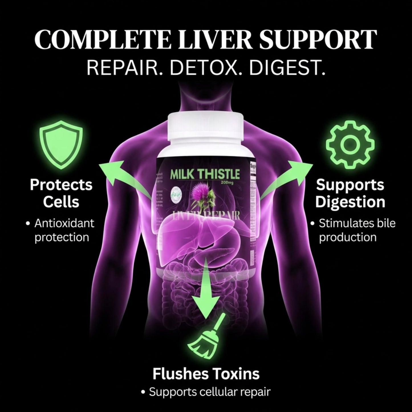 THIS LITTLE HOUSE OF MINE Milk Thistle Liver Support Capsule, 60 Count