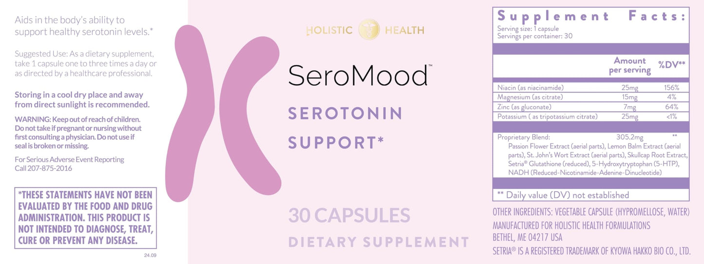 Holistic Health SeroMood Serotonin Support Capsules 30