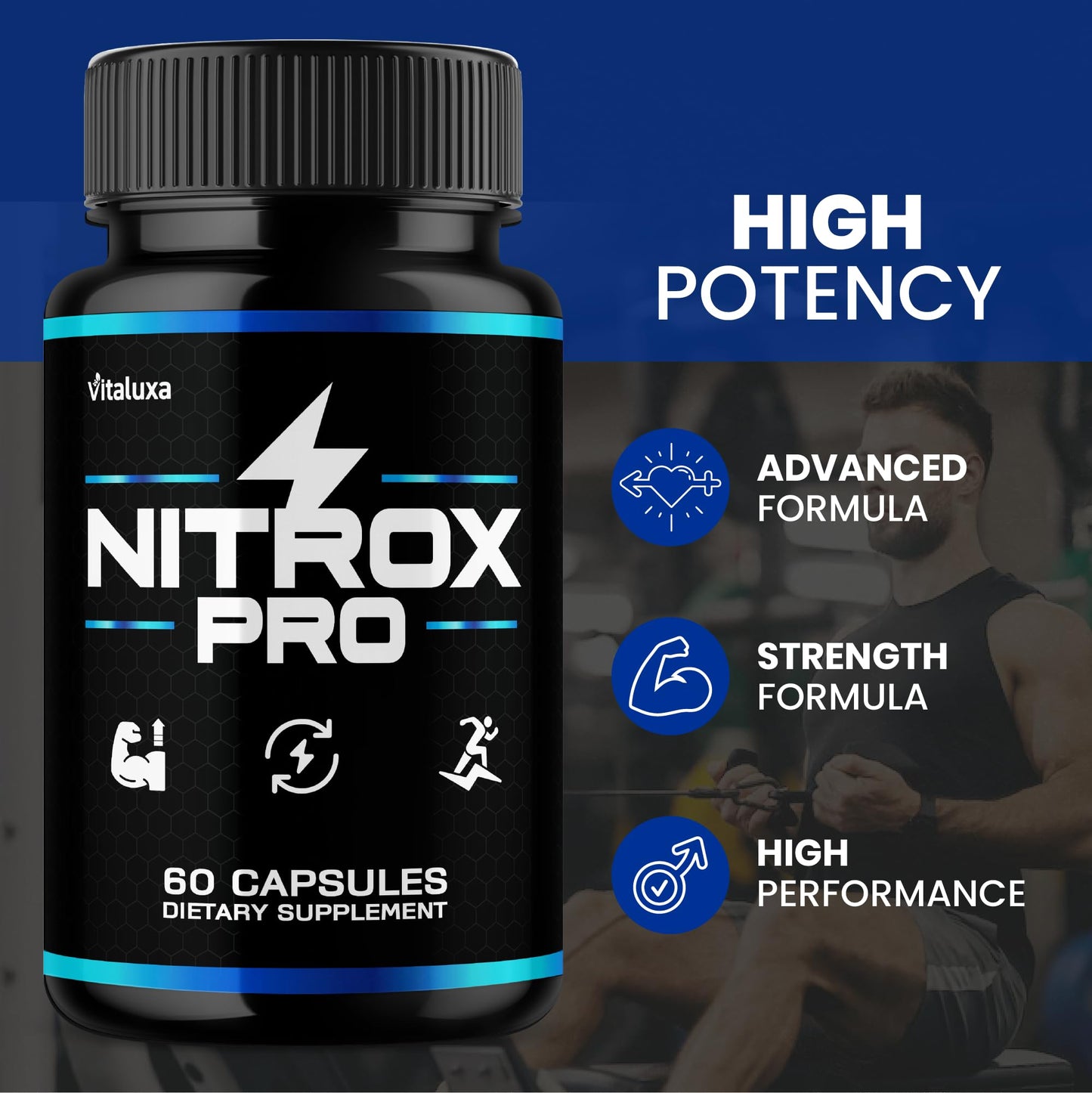 Vitaluxa Nitrox Pro Capsules, 300 Count