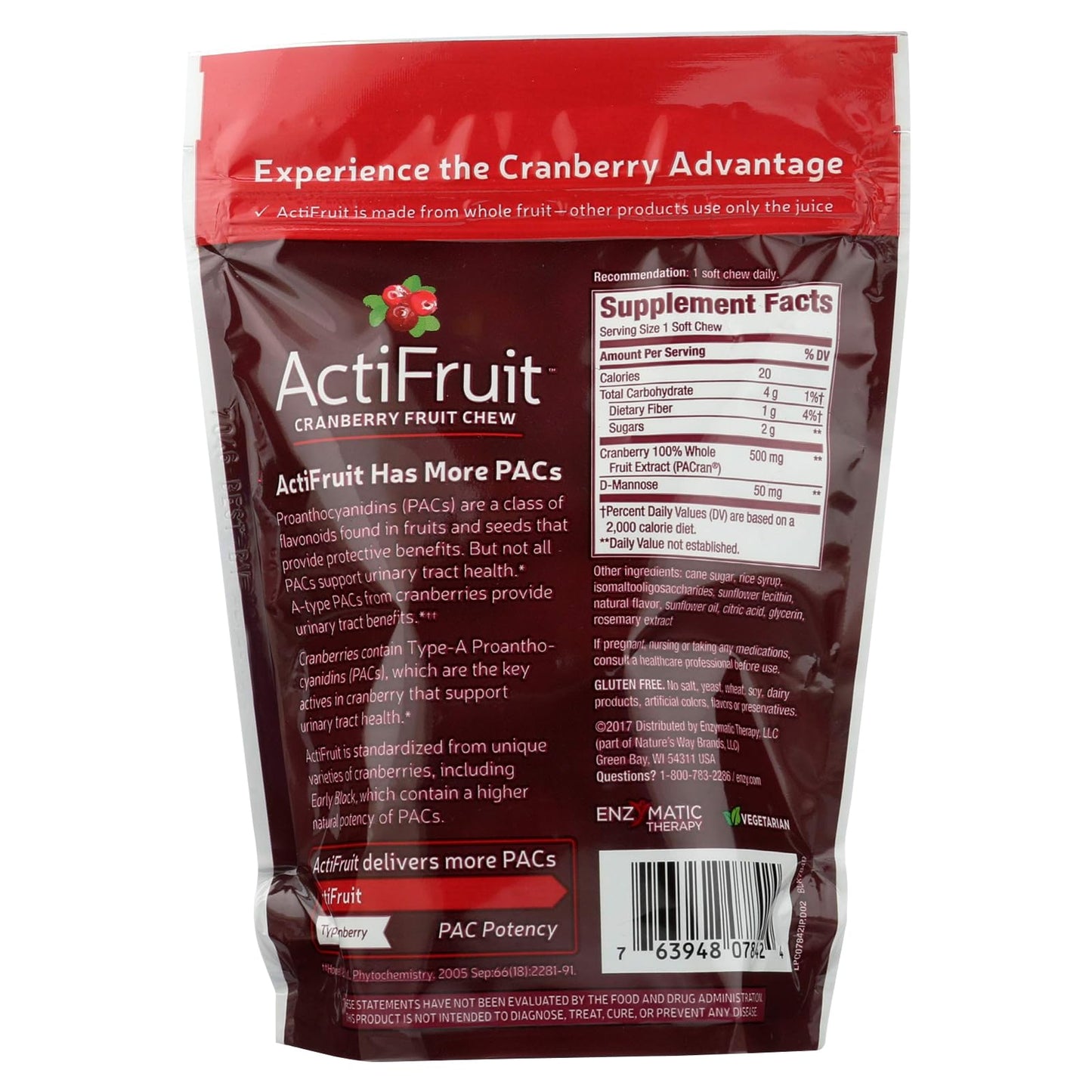 Enzymatic Therapy ActiFruit Chewables, 60 Count